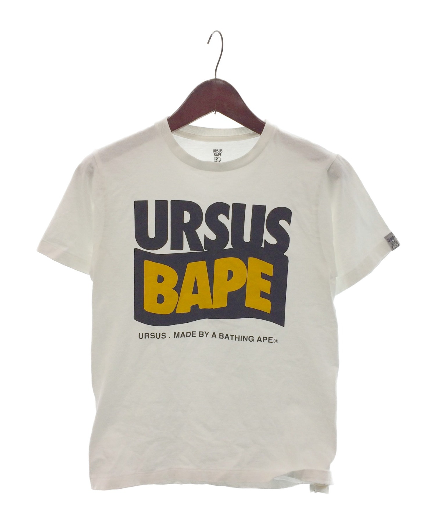 ★★★URSUS BAPE (アーサスベイプ) Tシャツ ホワイト サイズ:S