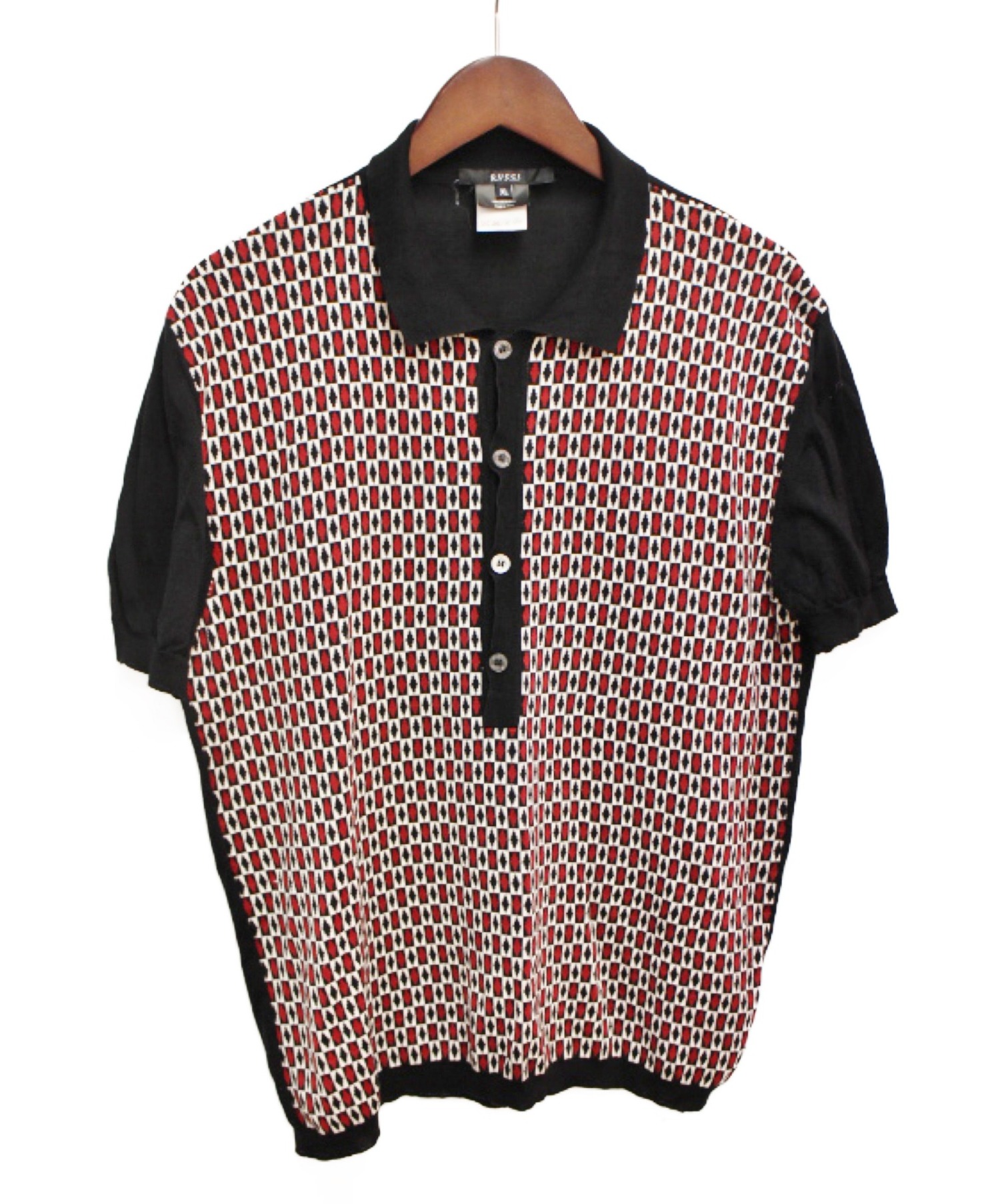中古・古着通販】GUCCI (グッチ) ニットポロシャツ ブラック サイズ:XL 