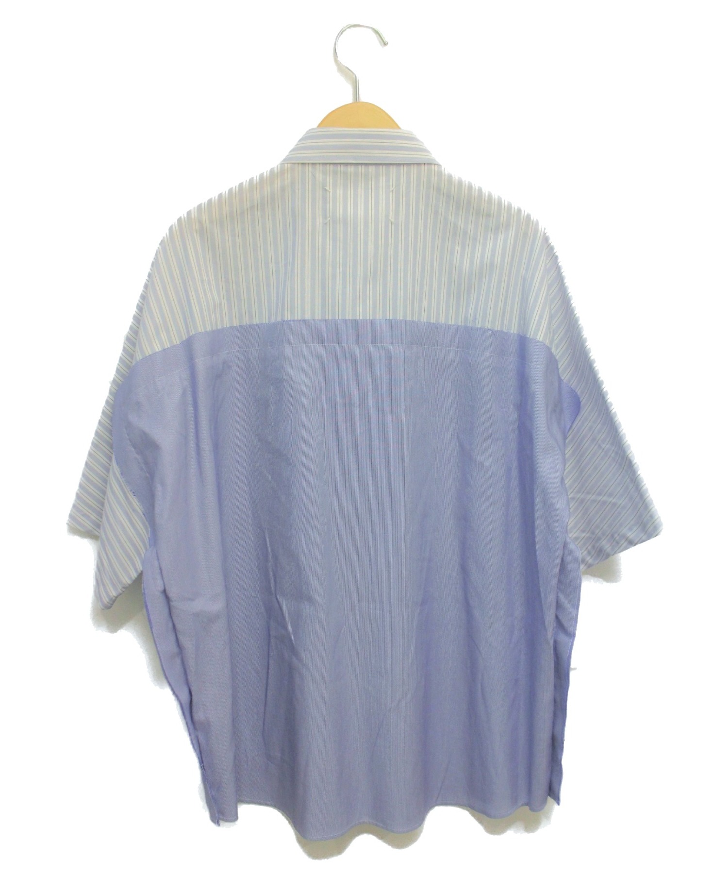 Maison Margiela (メゾンマルジェラ) 20SS クラシックストライプシャツ ブルー×ホワイト サイズ:40