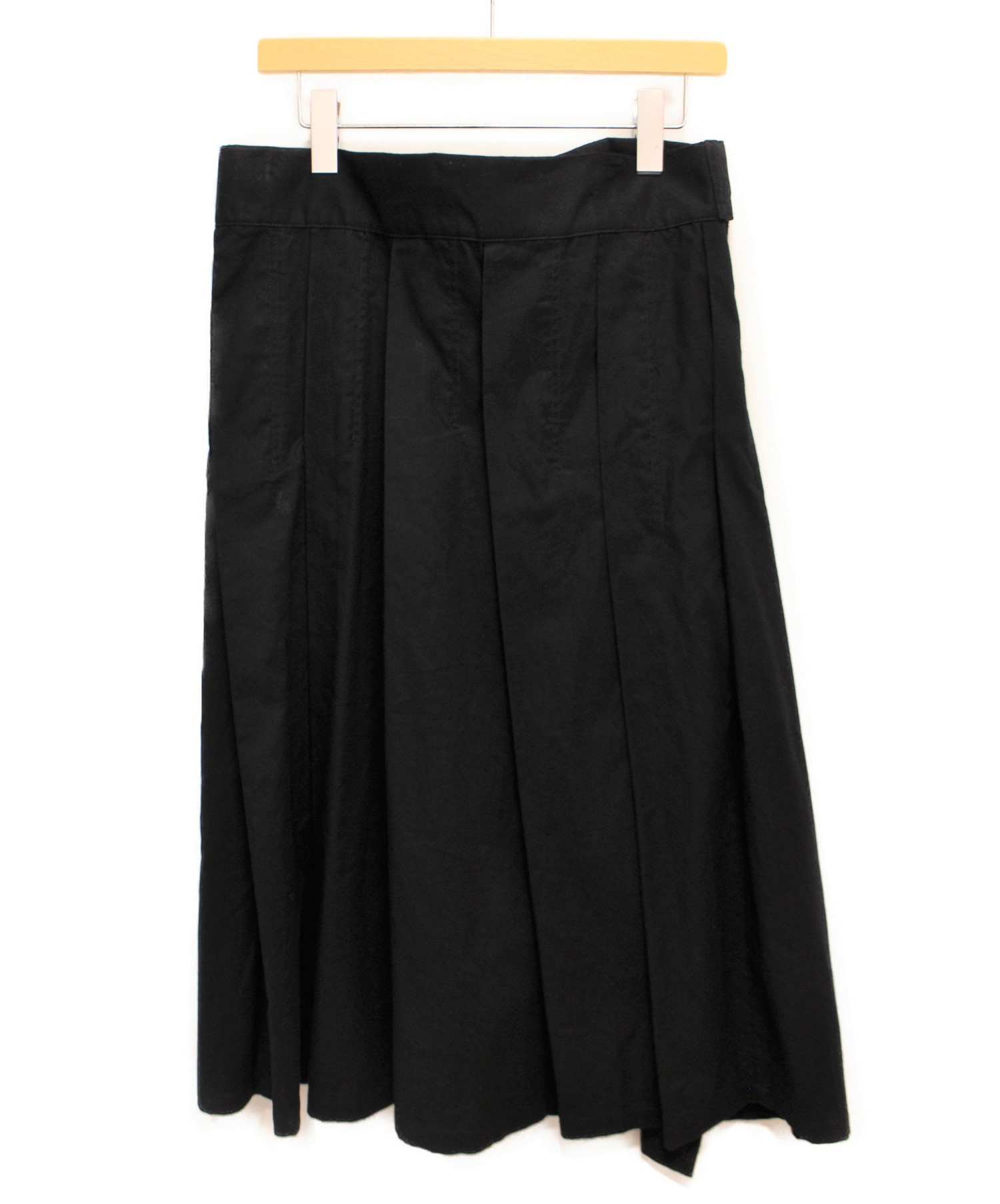 LIMI feu (リミフゥ) コットンフレアロングスカート ブラック サイズ:S