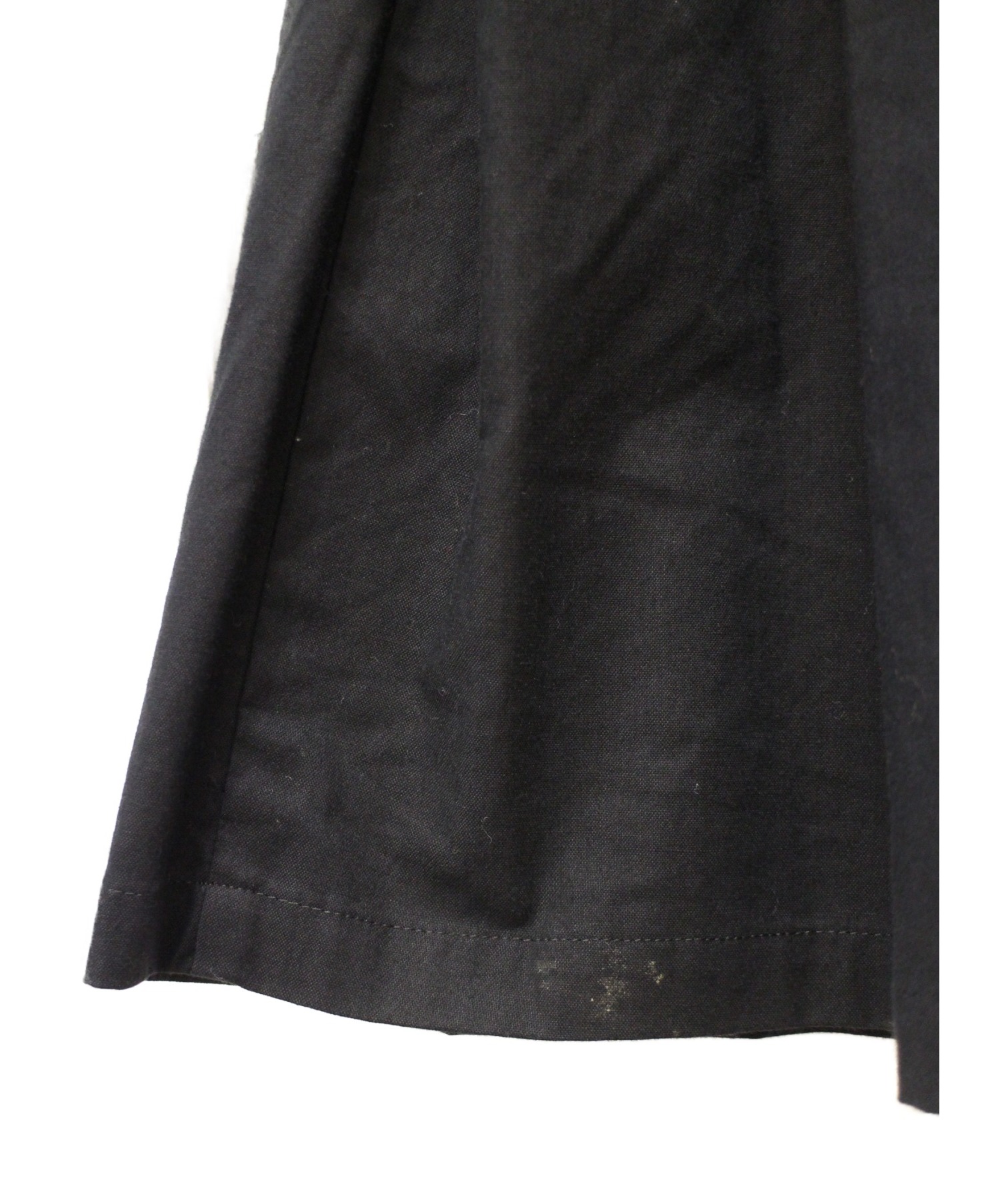 LIMI feu (リミフゥ) コットンフレアロングスカート ブラック サイズ:S