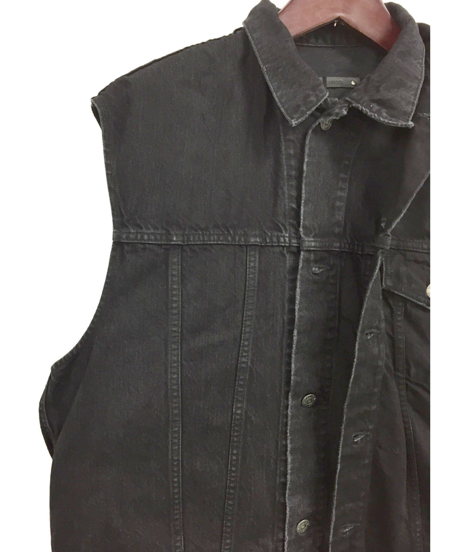 MINEDENIM (マインデニム) レイヤードロングデニムジャケット ブラック サイズ:2 未使用品