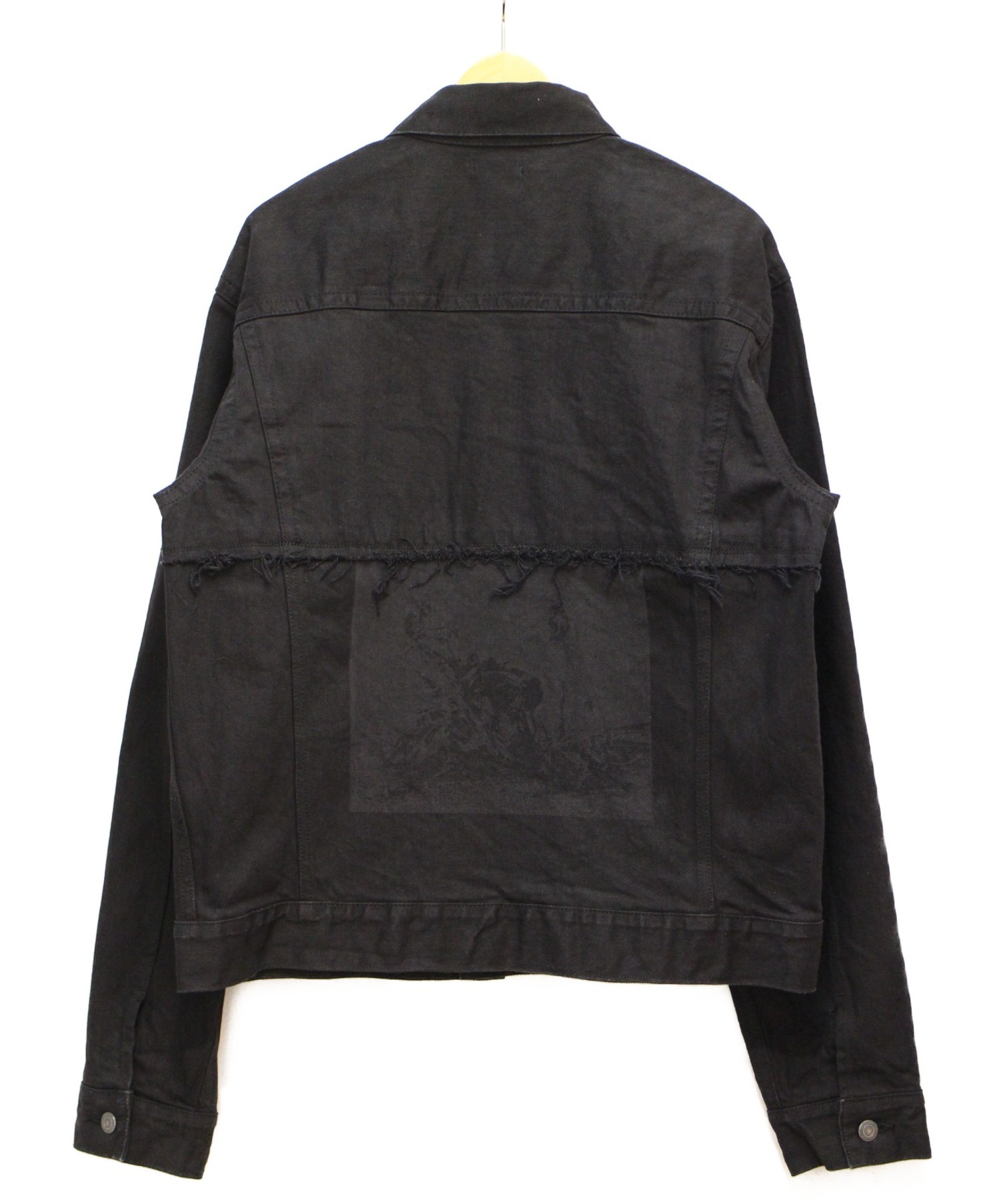 CHRISTIAN DADA (クリスチャンダダ) 19SS Laser Print Denim jacket ブラック サイズ:L