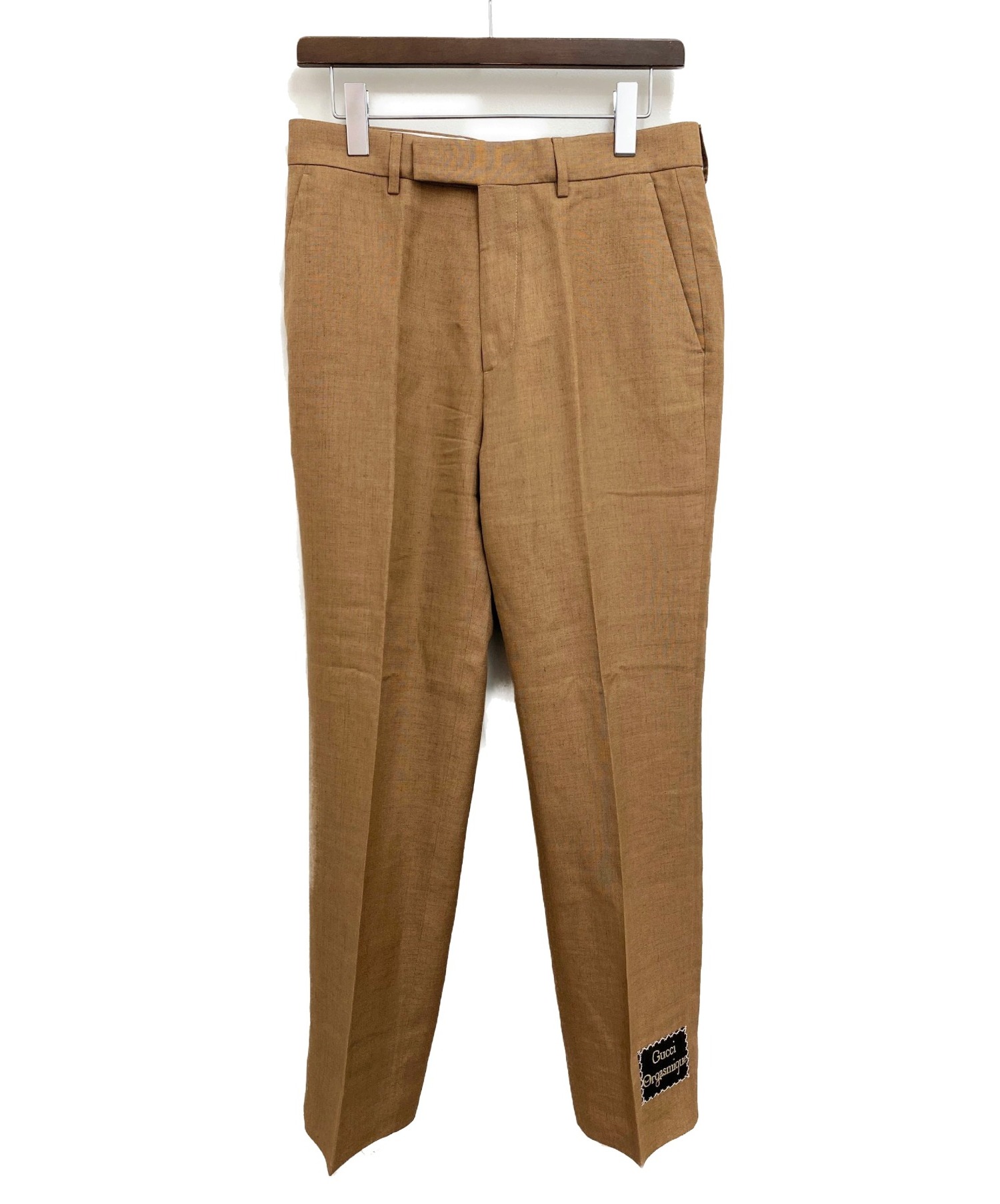 中古・古着通販】GUCCI (グッチ) 20SS リネントラウザーズ ブラウン 