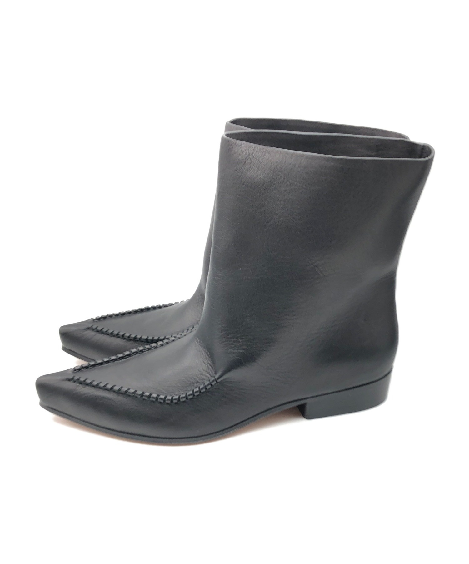 セリーヌ CELINE ショートブーツ 37.5 - レザー 黒 レディース 美品 靴 