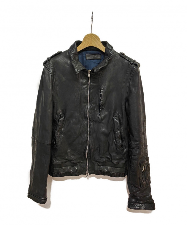 中古・古着通販】NEIL BARRETT (ニールバレット) シワ加工レザー 
