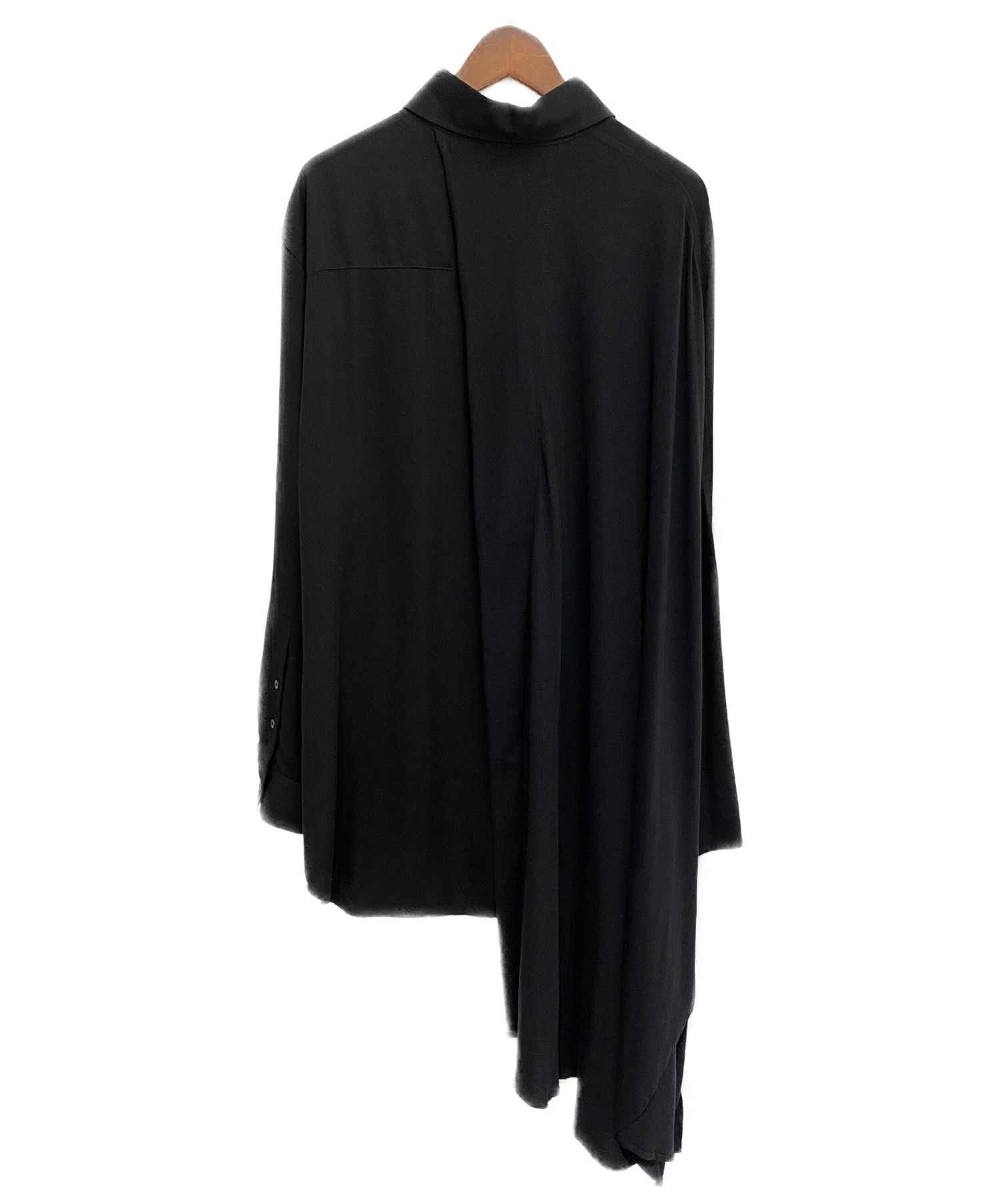 GROUND Y (グランドワイ) アシンメトリーシャツ ブラック サイズ:3