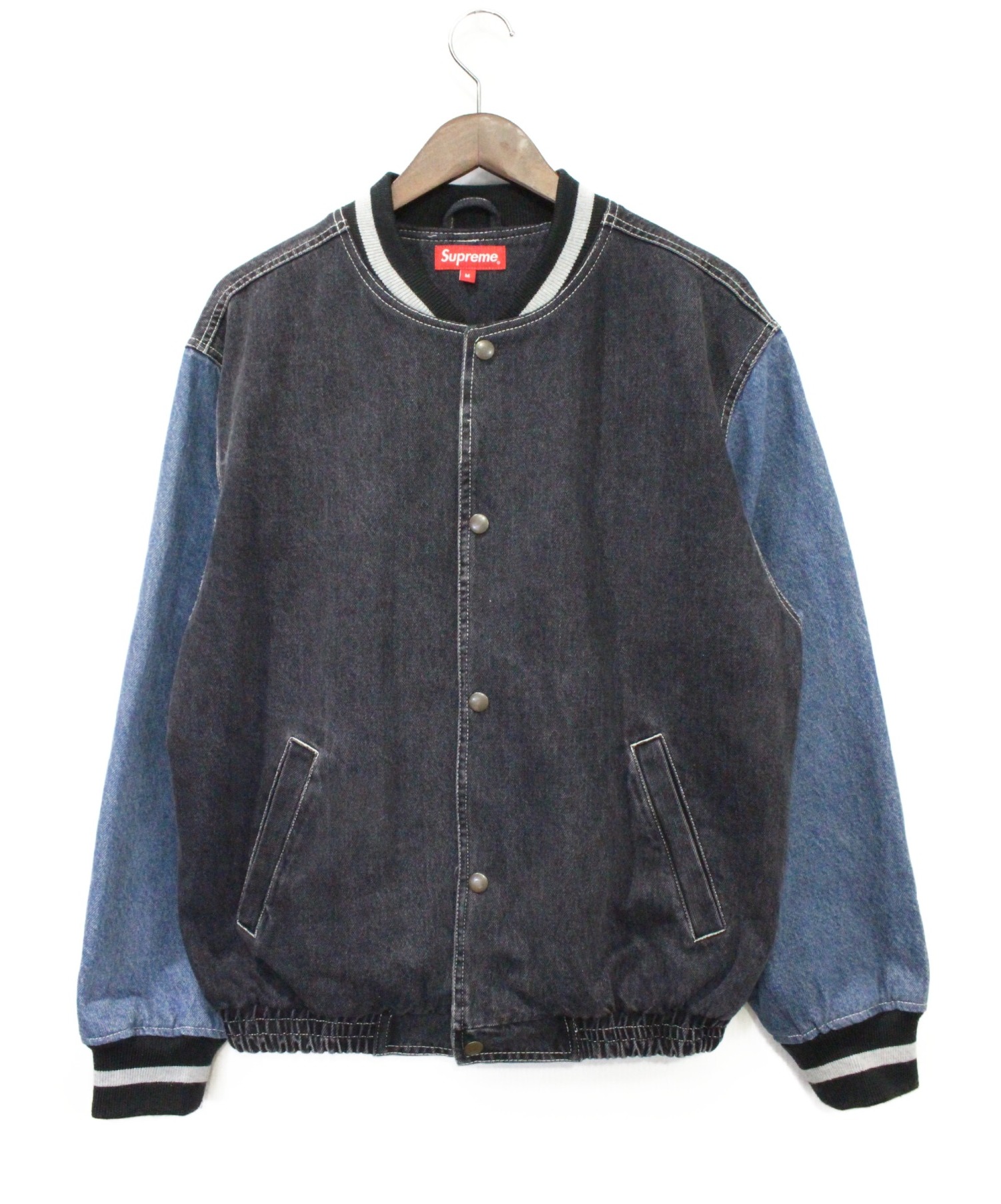 Supreme (シュプリーム) 18SS Denim Varsity Jacket サイズ:M