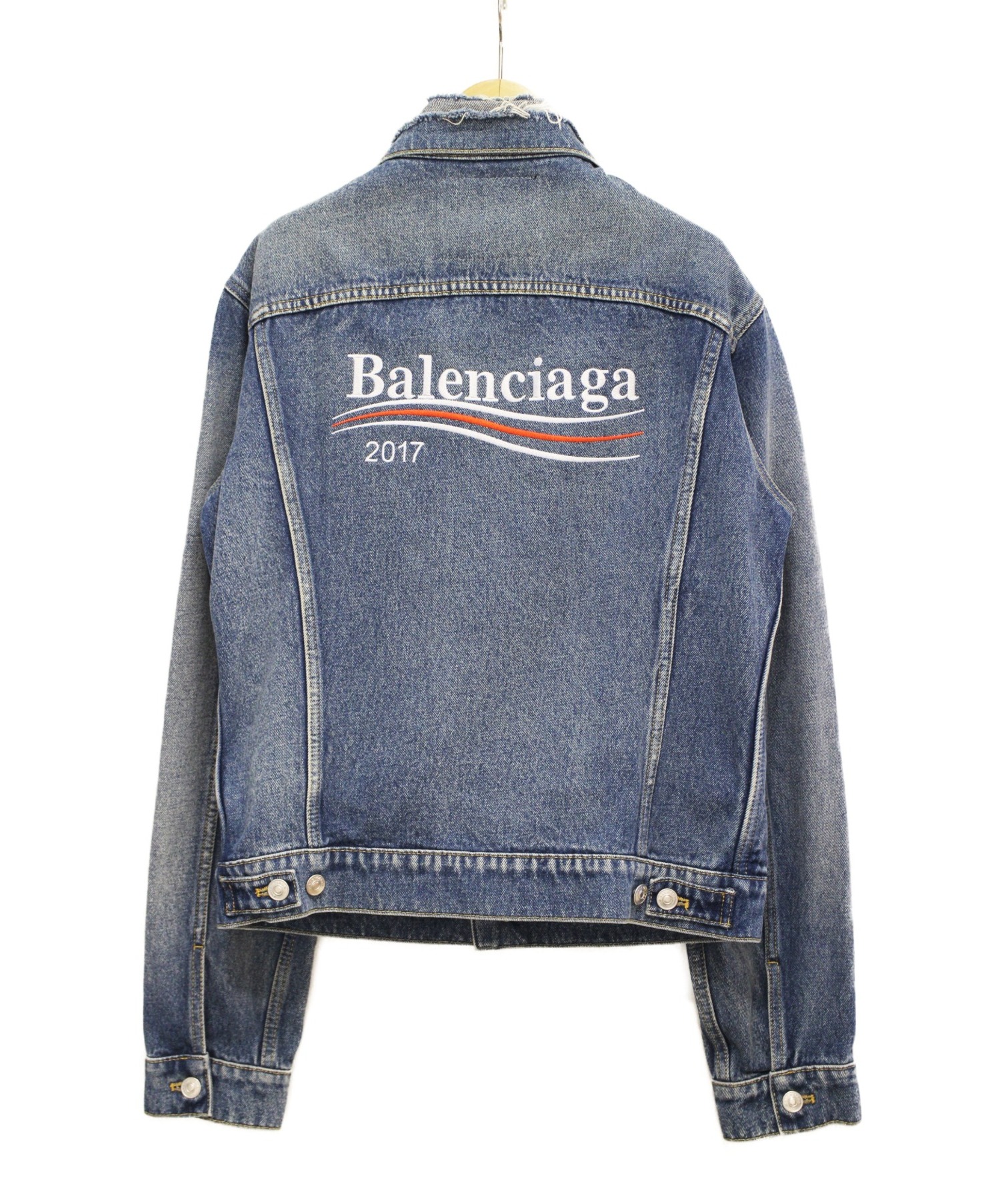 46サイズ Balenciaga キャンペーンロゴ デニムジャケット