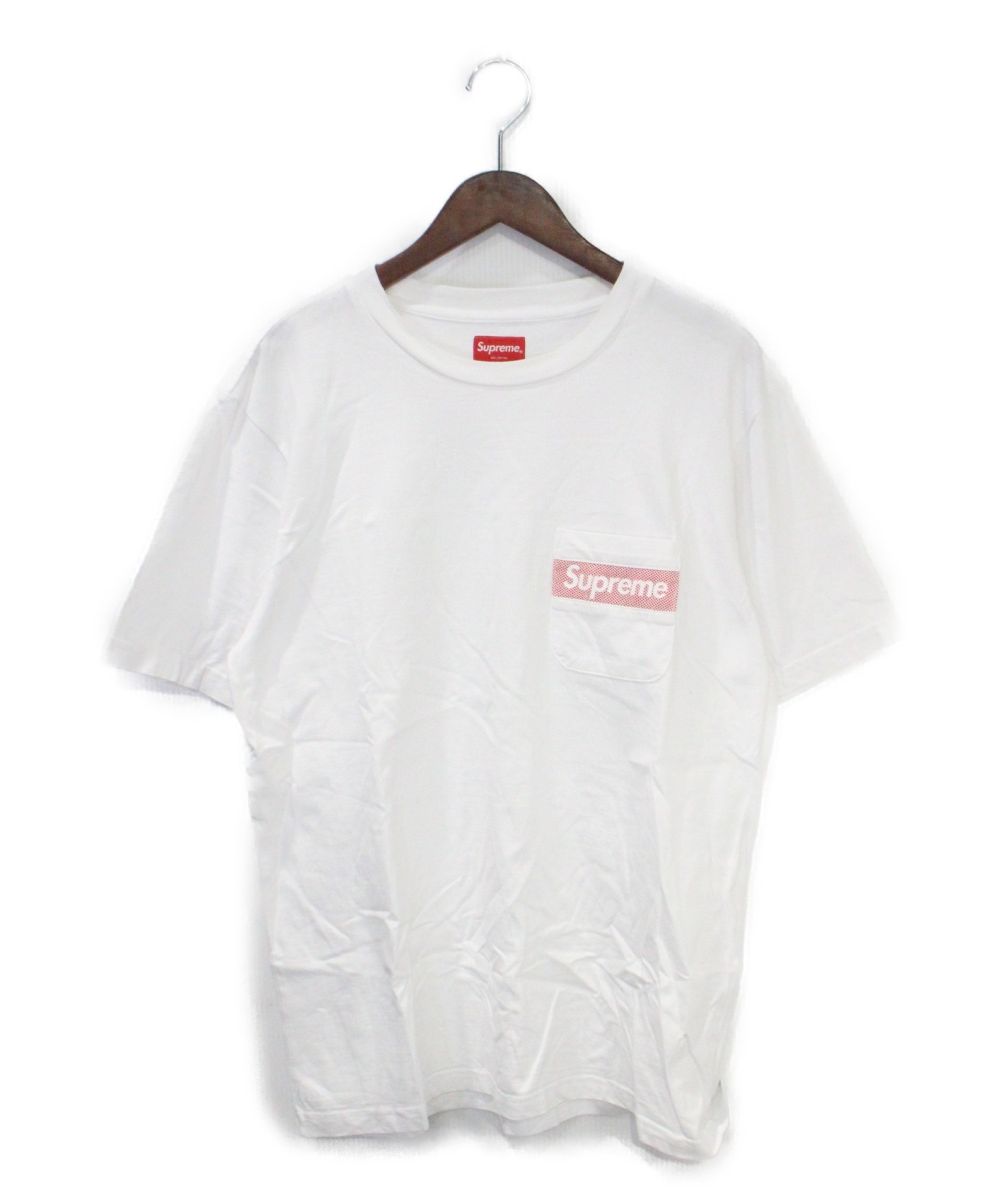 Mesh Stripe Pocket Tee シュプリーム  mサイズTシャツ/カットソー(半袖/袖なし)