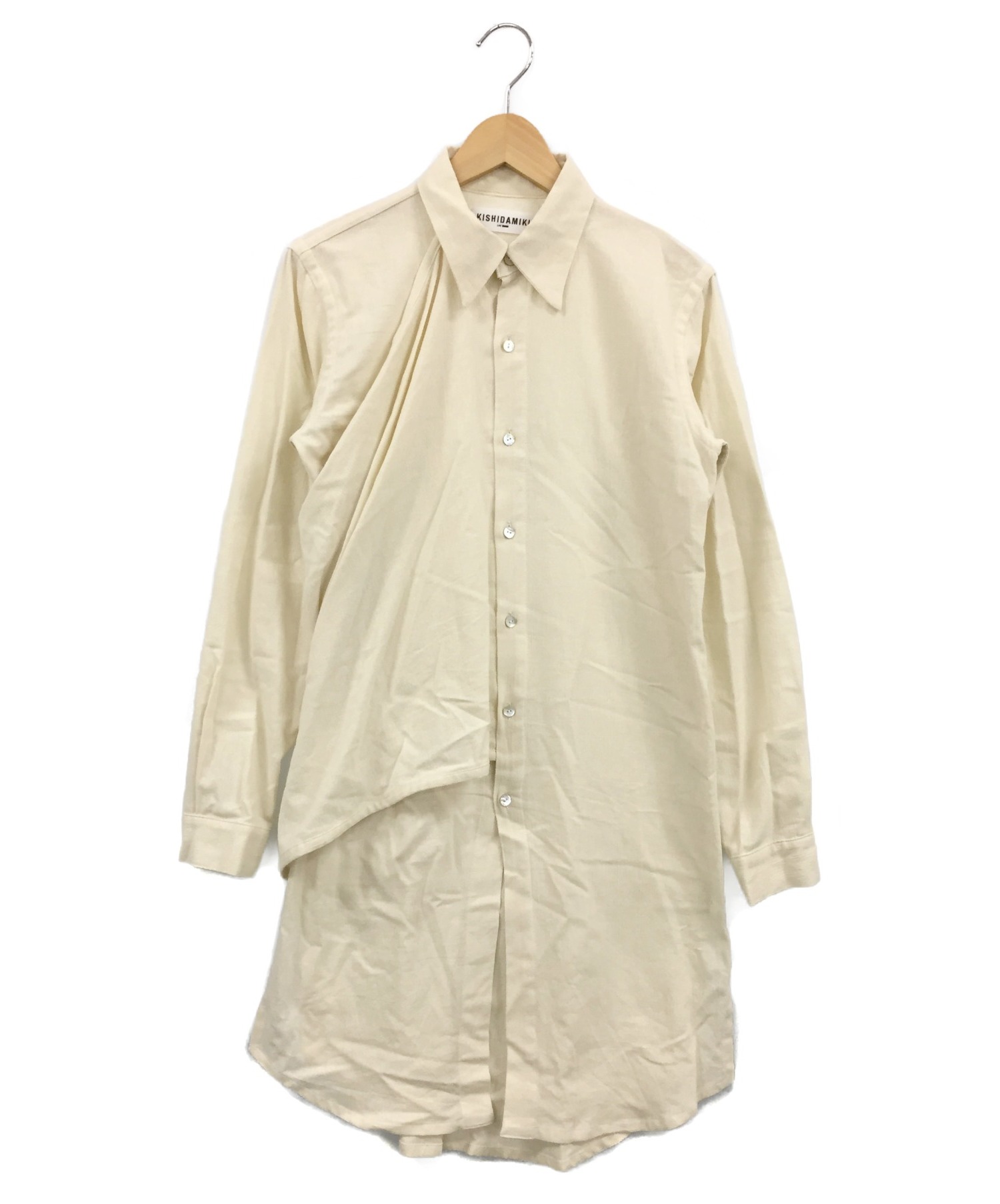 KISHIDAMIKI (キシダミキ) mass long shirt アイボリー サイズ:F