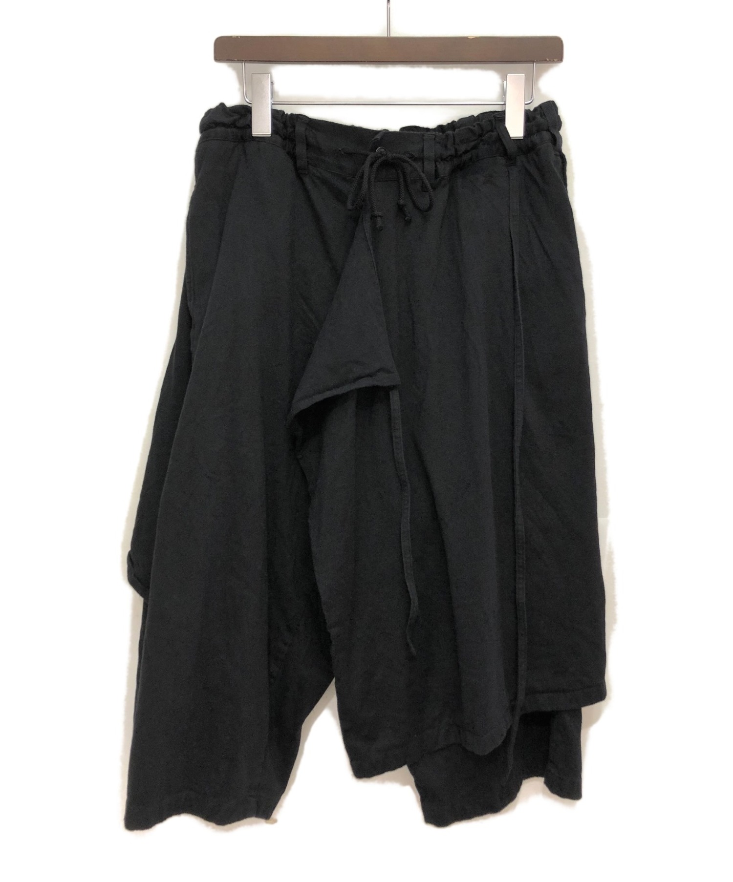 GROUND Y (グランドワイ) 20SS 3WAYスカートラップパンツ ブラック サイズ:3