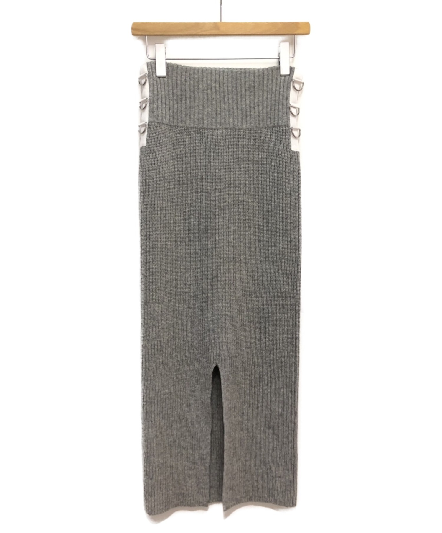 中古・古着通販】sacai (サカイ) ニットスカート グレー サイズ:1  
