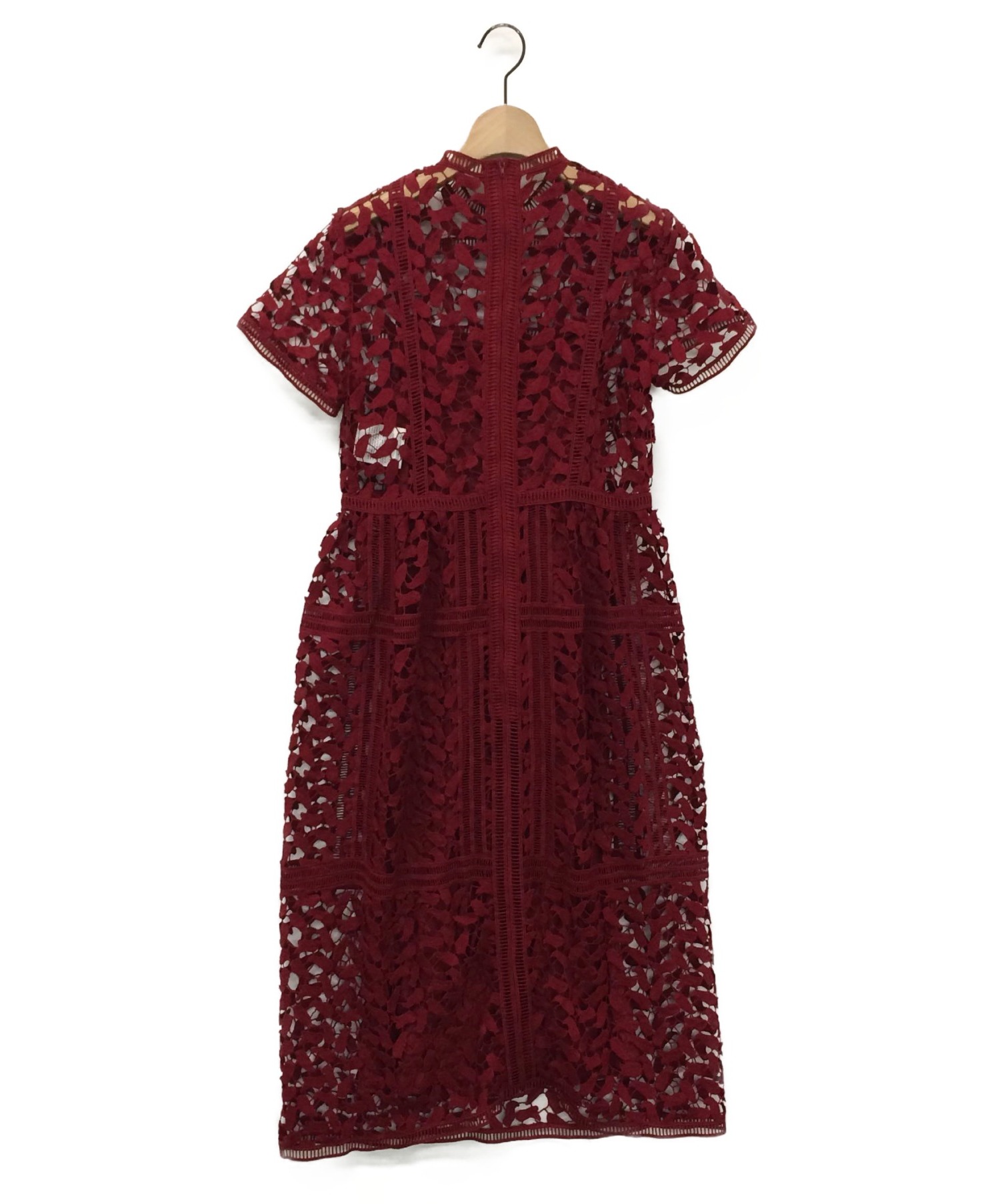 中古 古着通販 Rekisami レキサミ パネルレースワンピース レッド サイズ 1 ブランド 古着通販 トレファク公式 Trefac Fashion スマホサイト