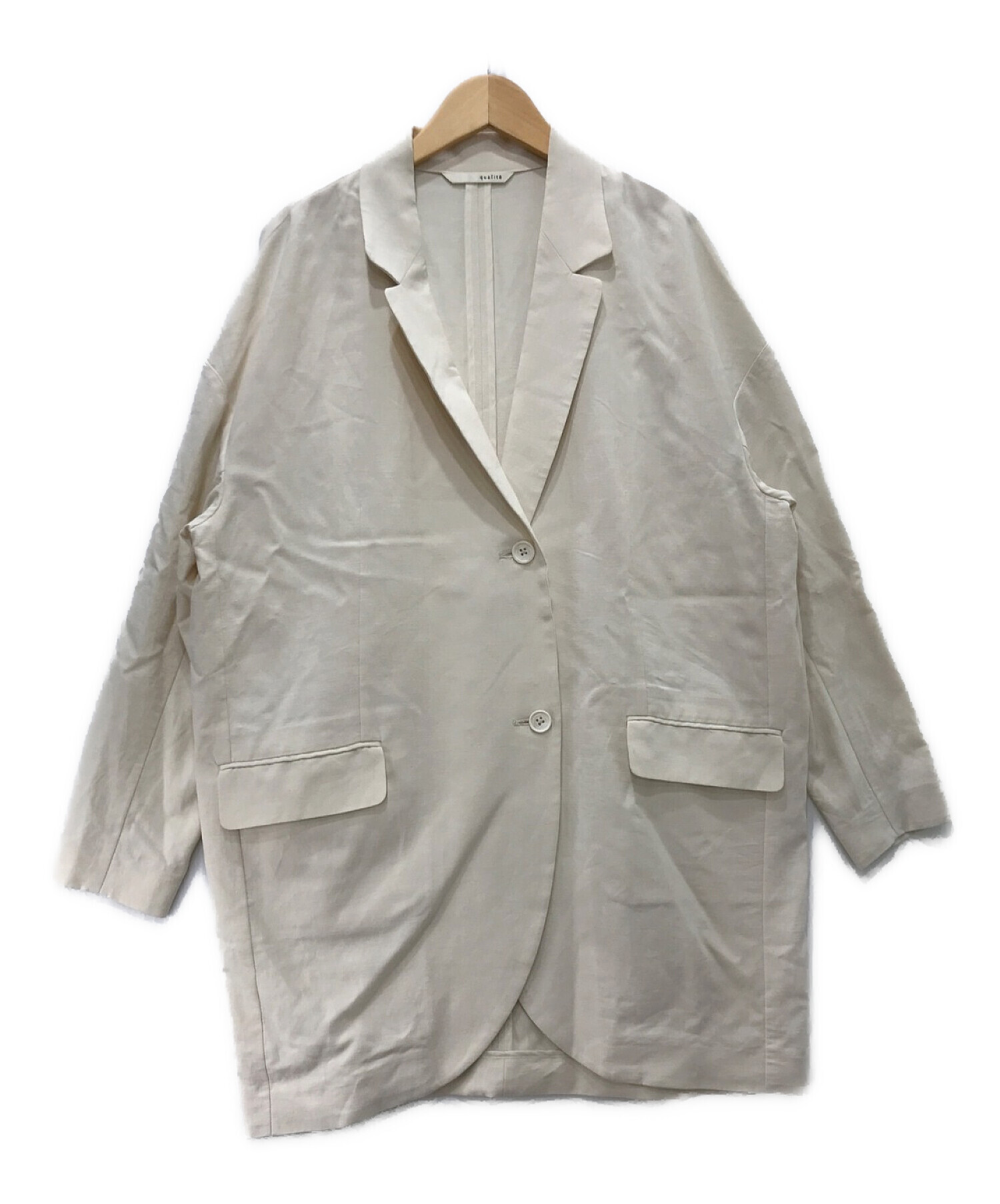 qualite (カリテ) ビッグシルエットシャツジャケット ベージュ サイズ:38