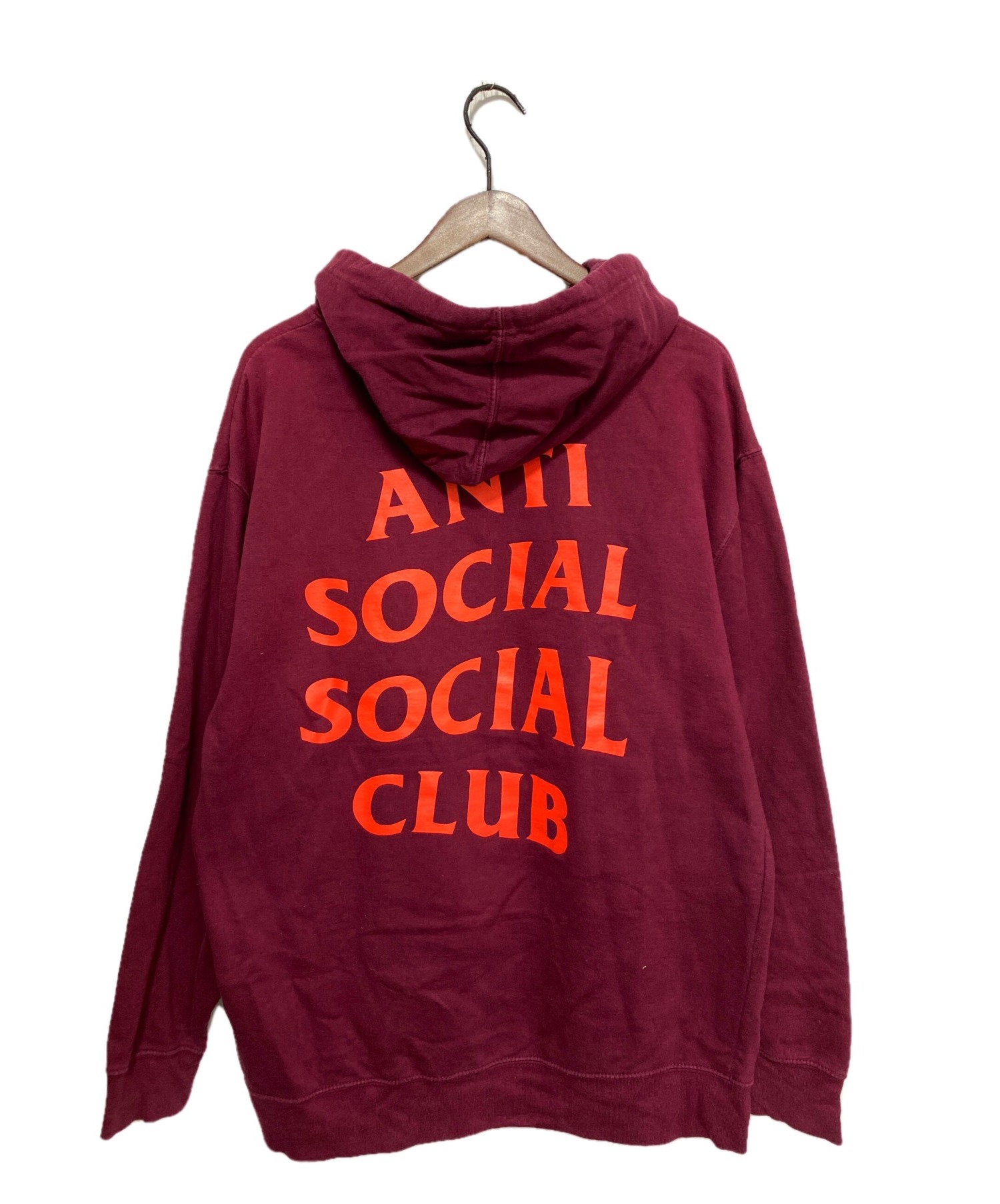 anti social social CLUB (アンチソーシャルソーシャルクラブ) パーカー レッド サイズ:Ｌ