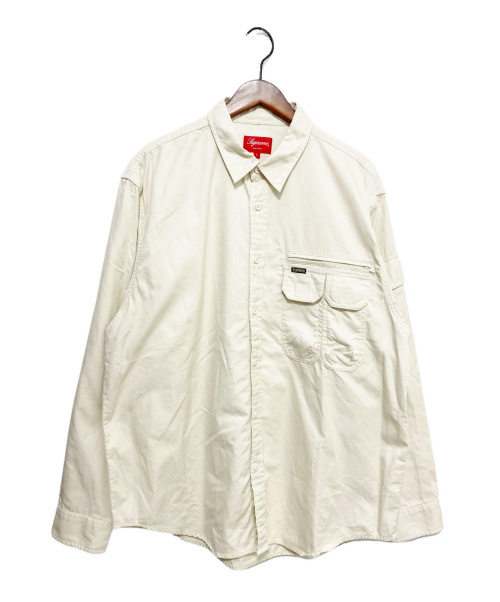 SUPREME (シュプリーム) Twill Multi Pocket Shirt アイボリー サイズ:L
