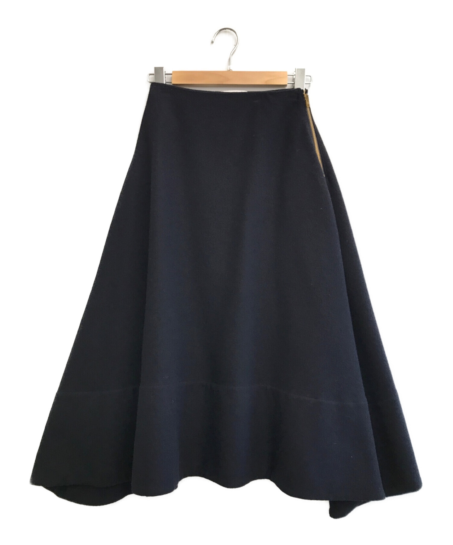 MADISON BLUE (マディソンブルー) ウールミモレフレアスカート ネイビー サイズ:XS