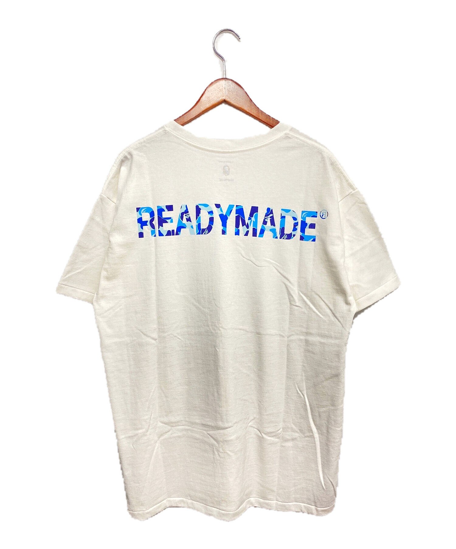 READYMADE × A BATHING APE (レディメイド × アベイシングエイプ) パックTシャツ ホワイト×ブルー サイズ:L