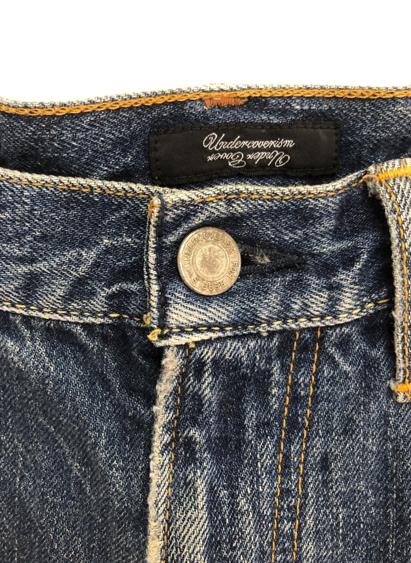 中古・古着通販】UNDERCOVER (アンダーカバー) 稲妻刺繍デニムパンツ  