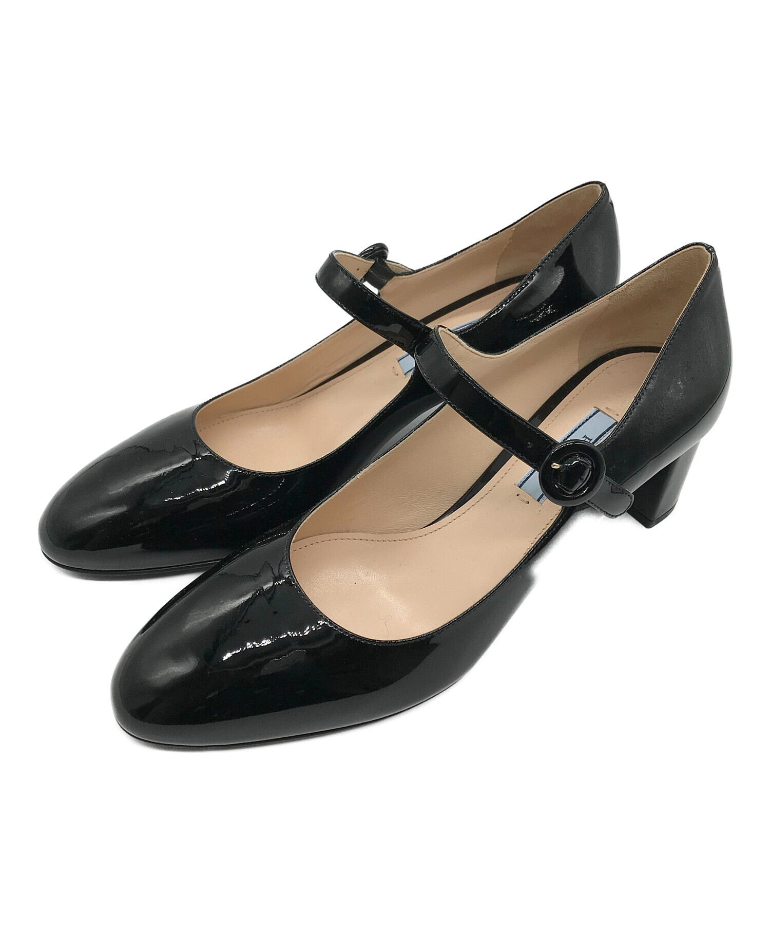 中古・古着通販】PRADA (プラダ) パテントレザーパンプス ブラック 