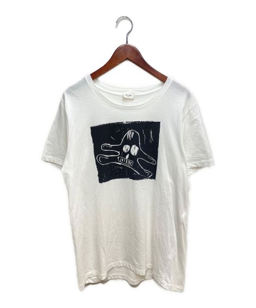 【訳あり赤字価格】セリーヌ　CELINE Tシャツ　ホワイト　アンドレ素材コットン