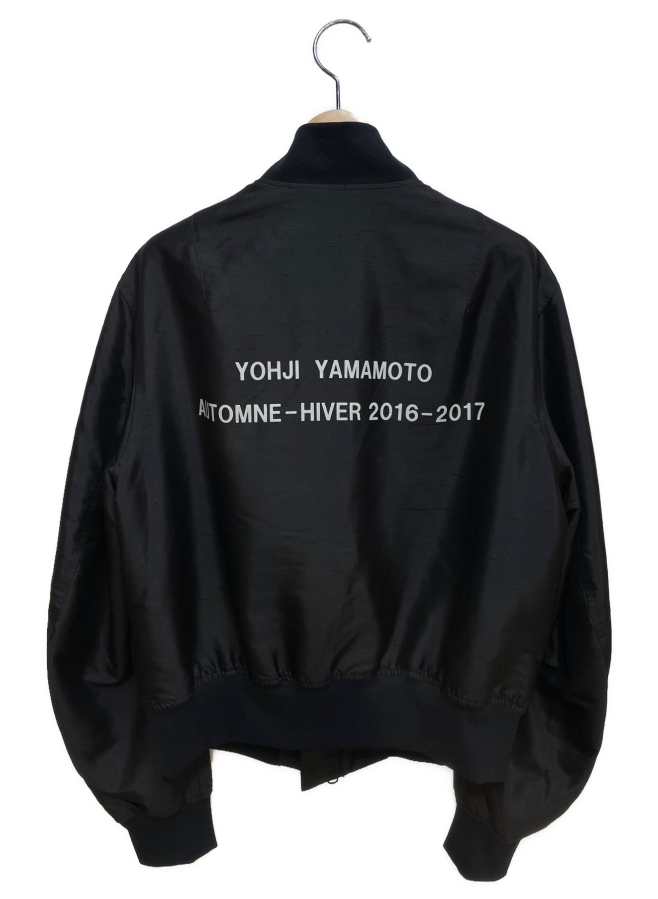 YOHJI YAMAMOTO (ヨウジヤマモト) スタッフシルクブルゾン ブラック サイズ:2