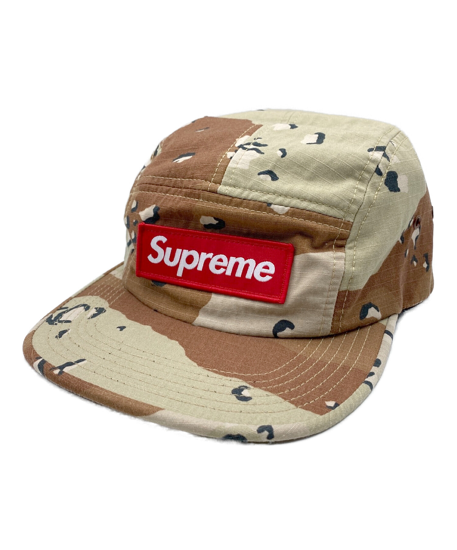 Supreme シュプリーム Chip Camo Camp Cap ベージュ カモフラ 迷彩 