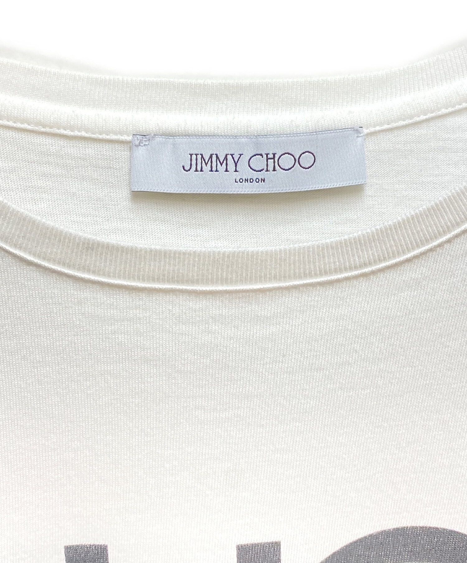 JIMMY CHOO (ジミーチュウ) ロゴTシャツ ホワイト サイズ:XS