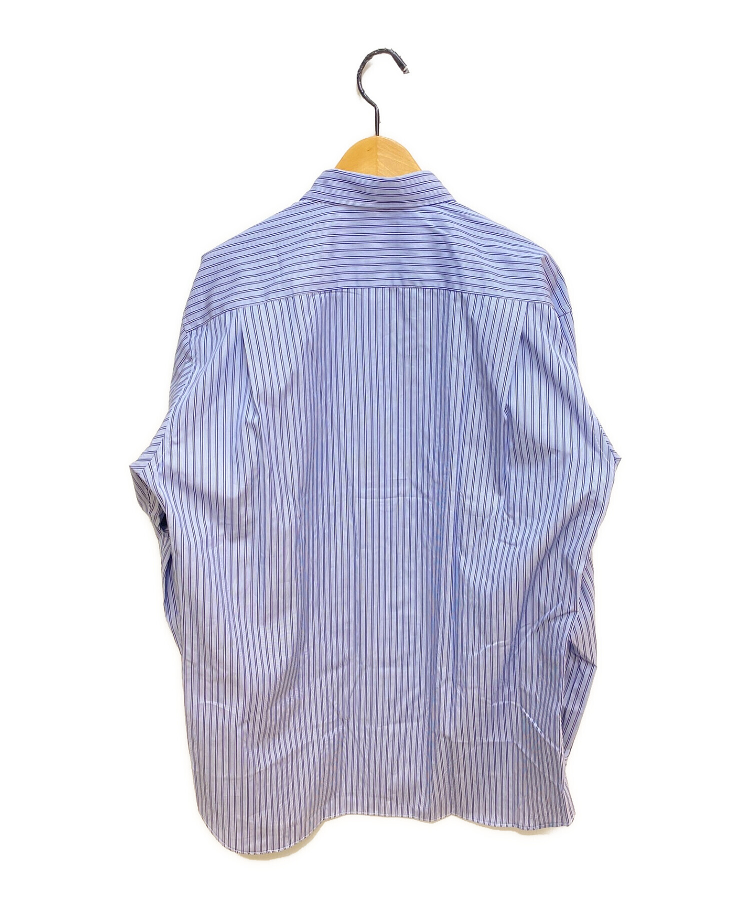 COMME des GARCONS SHIRT (コムデギャルソンシャツ) 21AW ストライプデニム切替シャツ ブルー×インディゴ サイズ:M