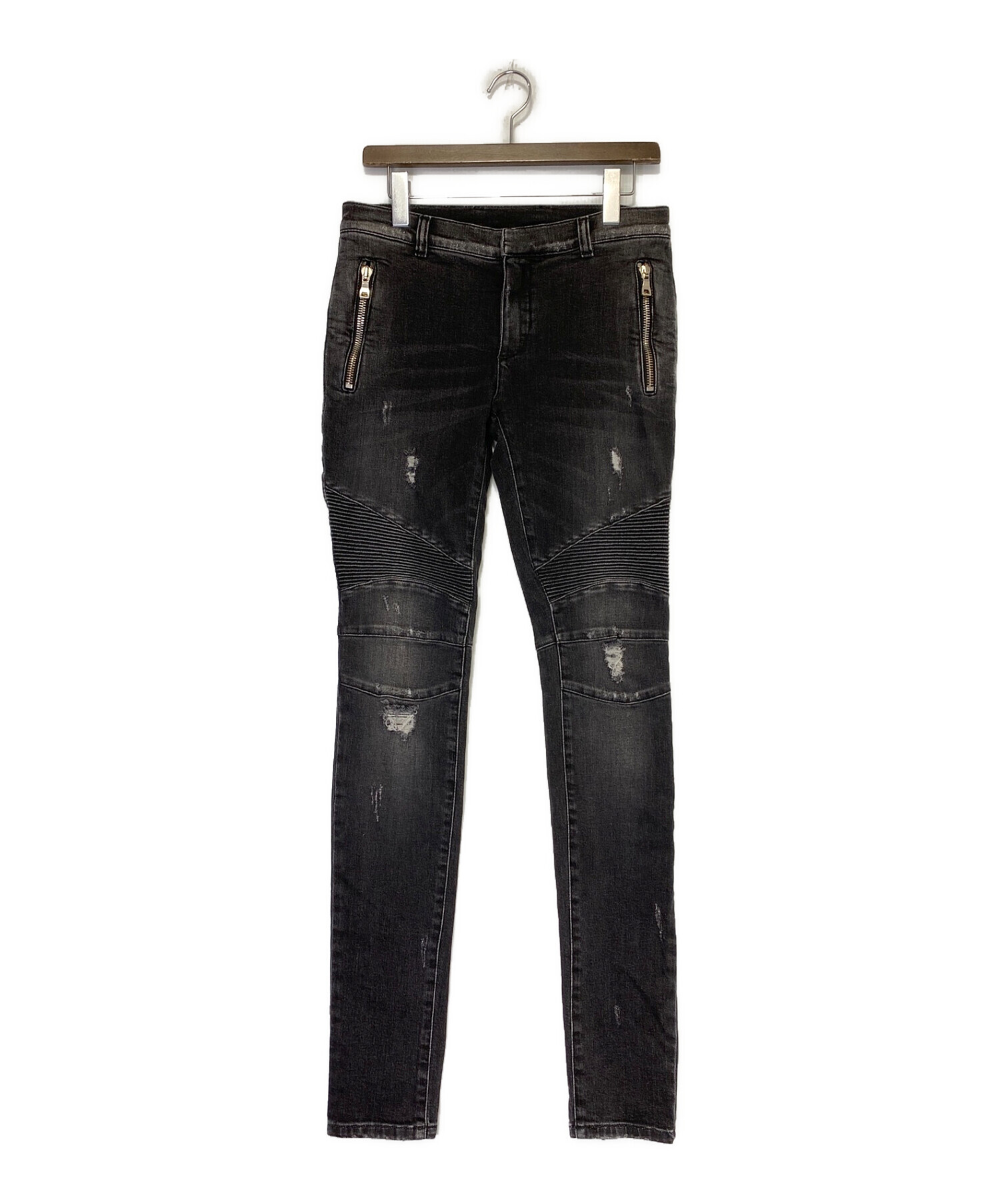 中古・古着通販】BALMAIN (バルマン) ダメージ加工バイカーデニム 