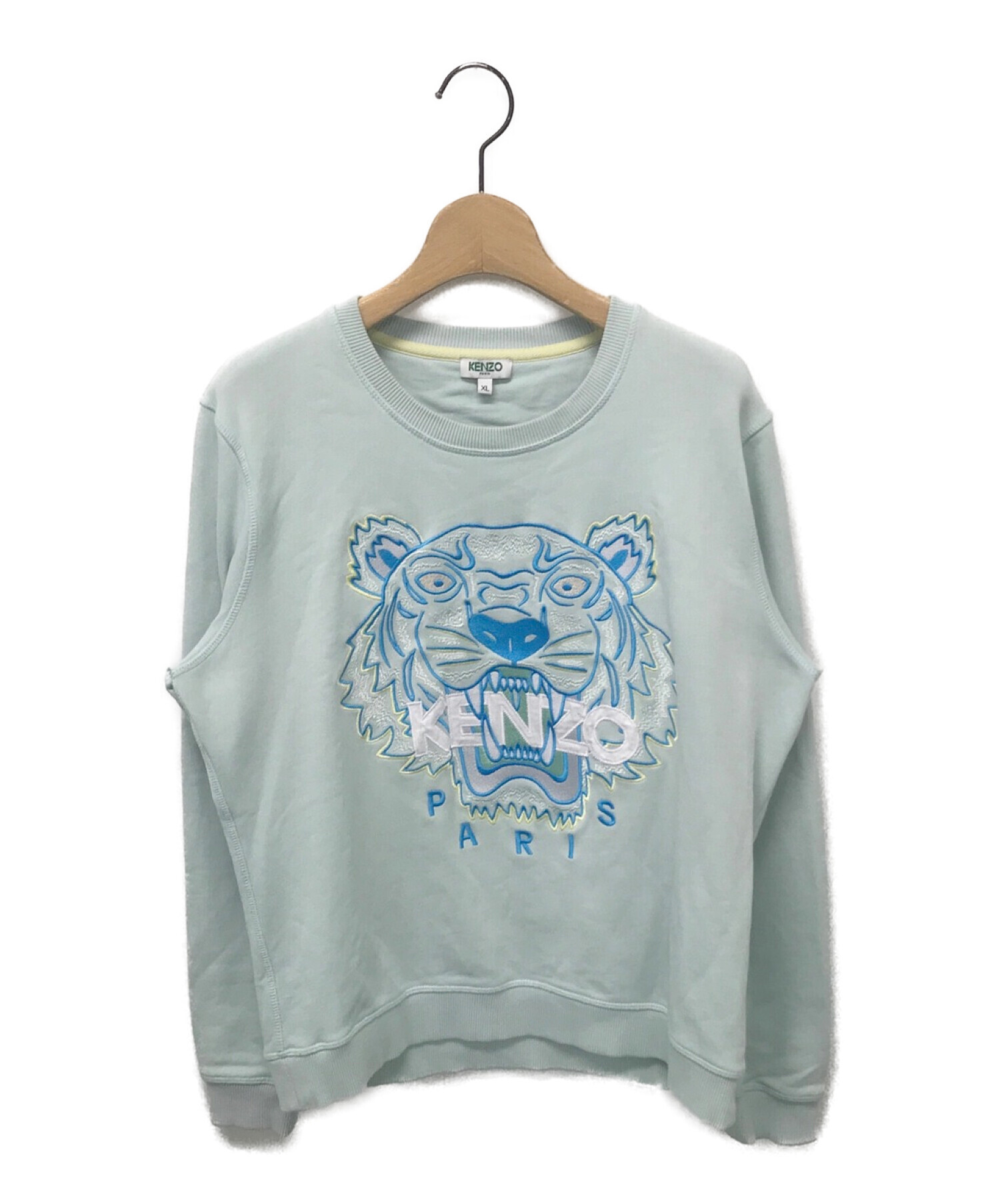 KENZO (ケンゾー) タイガー刺繍スウェット ライトブルー サイズ:XL