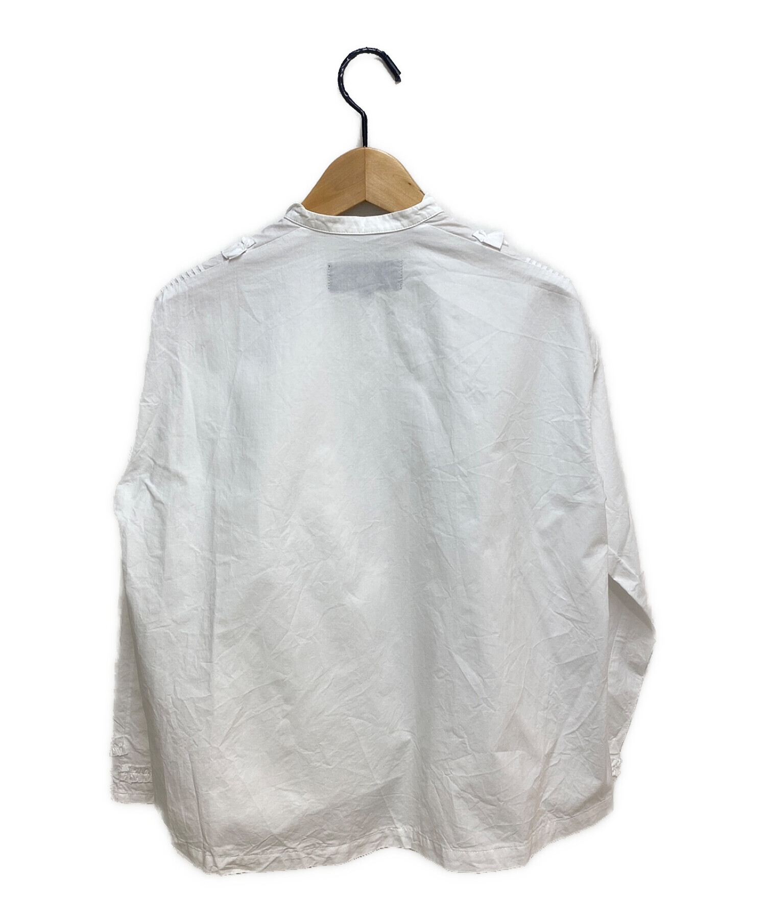 tricot COMME des GARCONS (トリココムデギャルソン) フリル装飾シャツ ホワイト サイズ:S