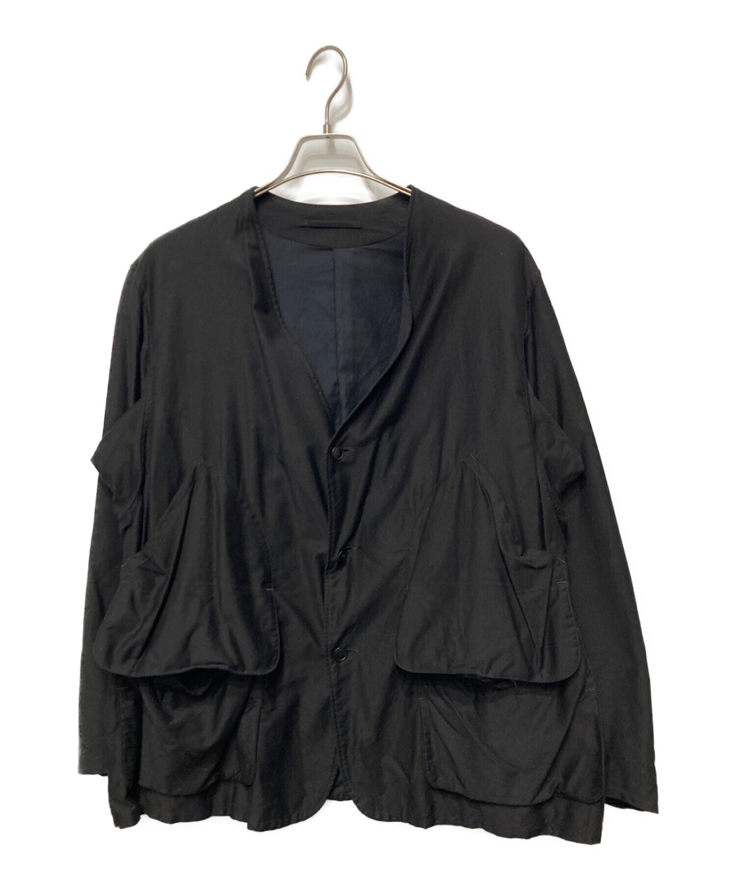COMOLI  コットンサテン ハンティングジャケット　ブラック　サイズ2