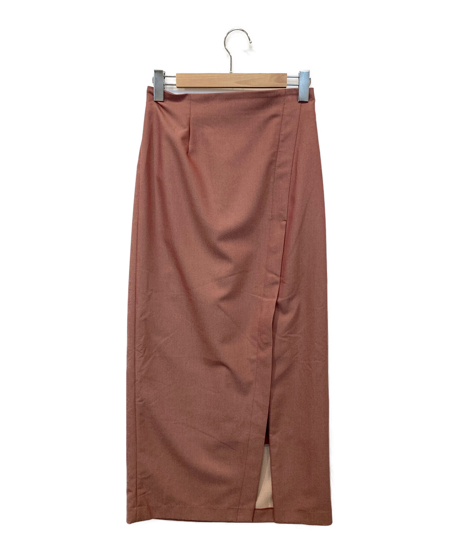 中古・古着通販】CLANE (クラネ) SLANT SLIT STRAIGHT SKIRT レッド 