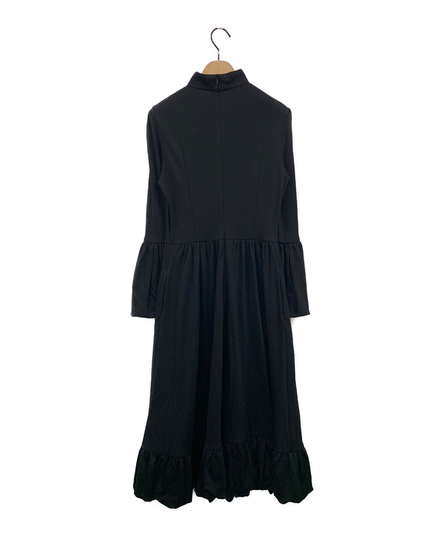 BORDERS AT BALCONY (ボーダーズアットバルコニー) WEEKEND BALLOON SLEEVE DRESS ブラック サイズ:36  未使用品
