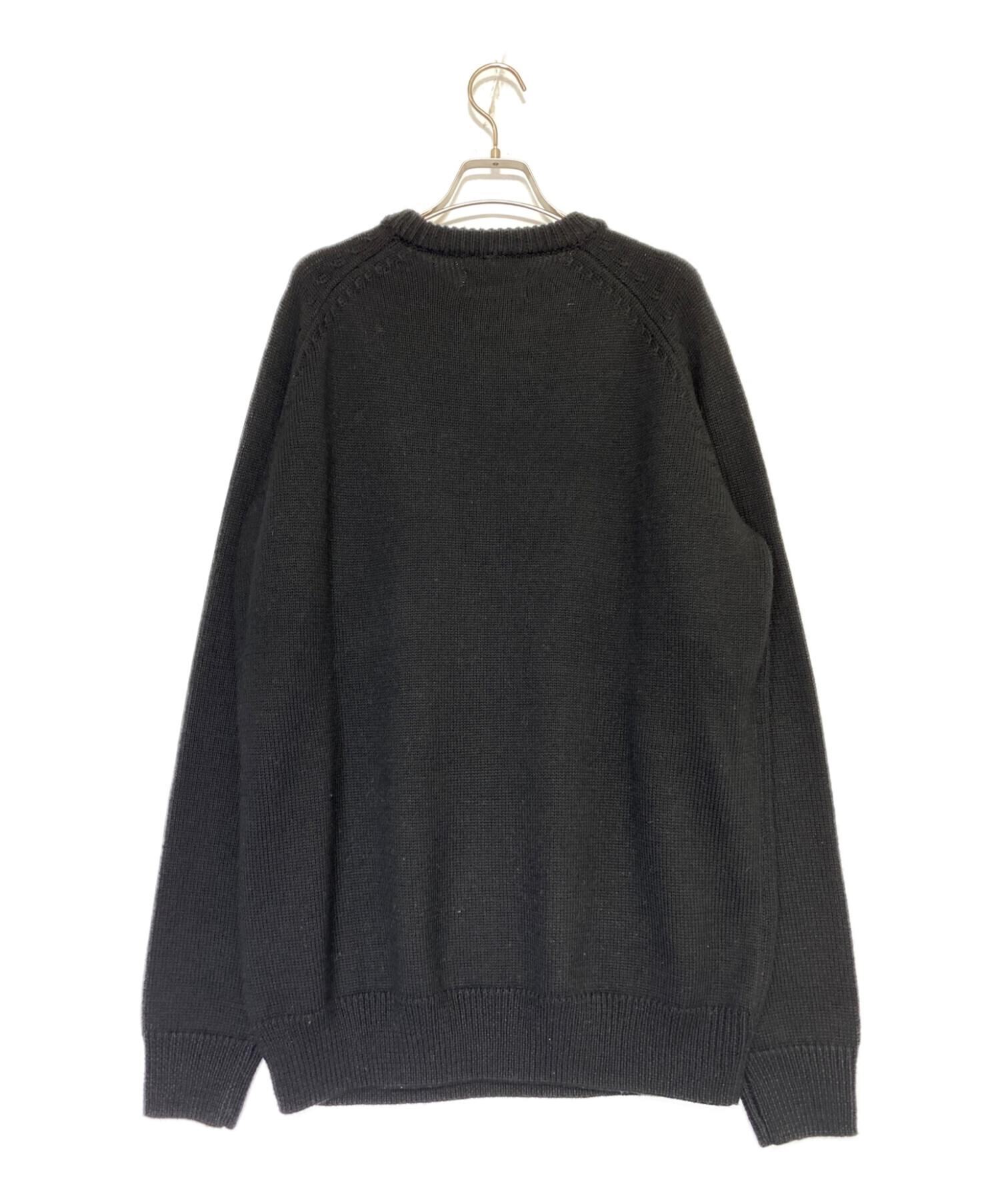 中古・古着通販】PALACE (パレス) SOLIDARITY KNIT ブラック×レッド 