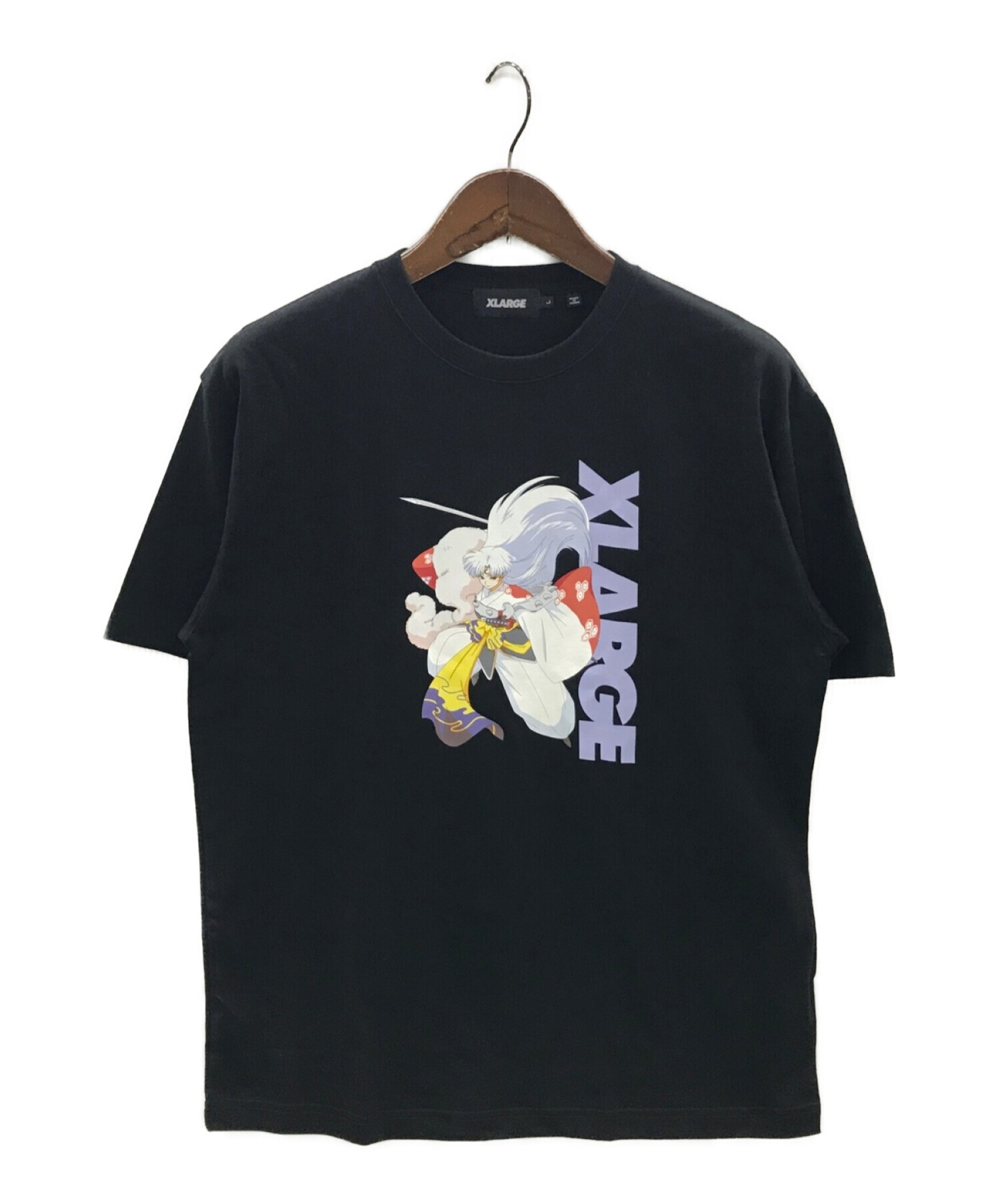 X-LARGE×犬夜叉 (エクストララージ×イヌヤシャ) 殺生丸プリントTシャツ ブラック サイズ:L