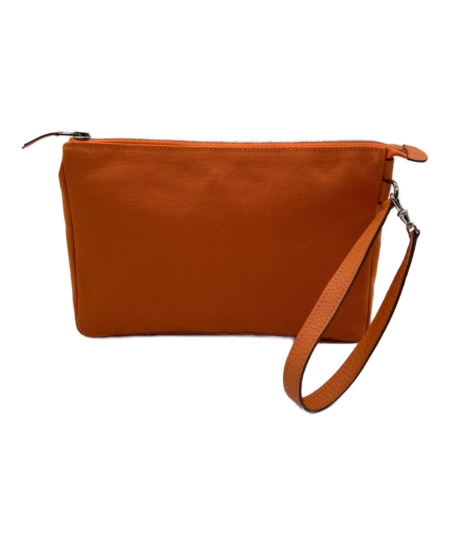 エルメス ポーチ オレンジ エルメスポーチ H柄入り オレンジ