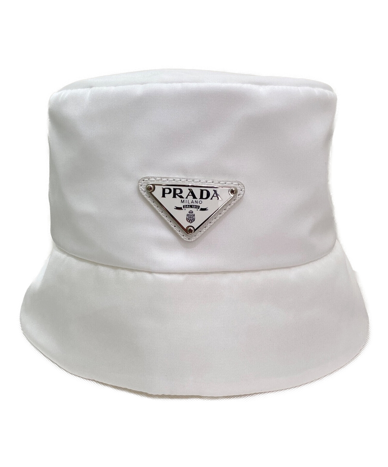 PRADA×adidas (プラダ × アディダス) Re-Nylon バケットハット ホワイト サイズ:54-57cm