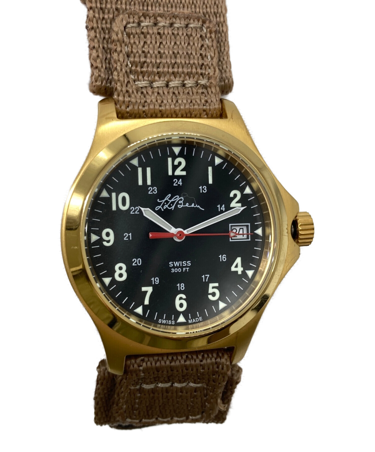 ☆希少☆ 90s エルエルビーン 時計ゴールドL.L.bean Hamilton HAMILTON 