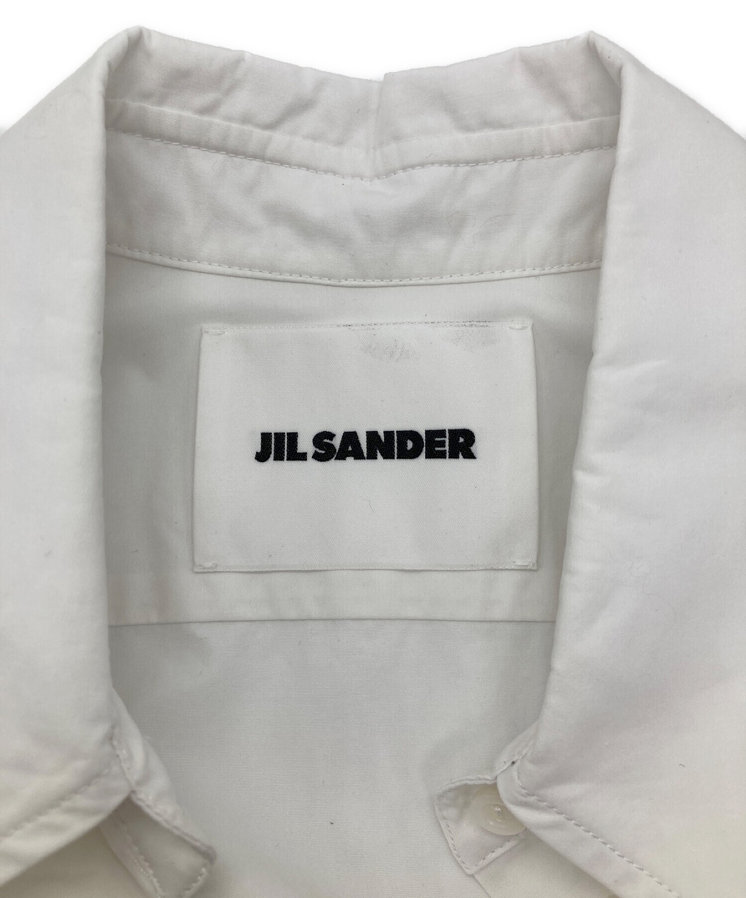 JIL SANDER (ジルサンダー) ビックカラー比翼シャツ ホワイト サイズ:32