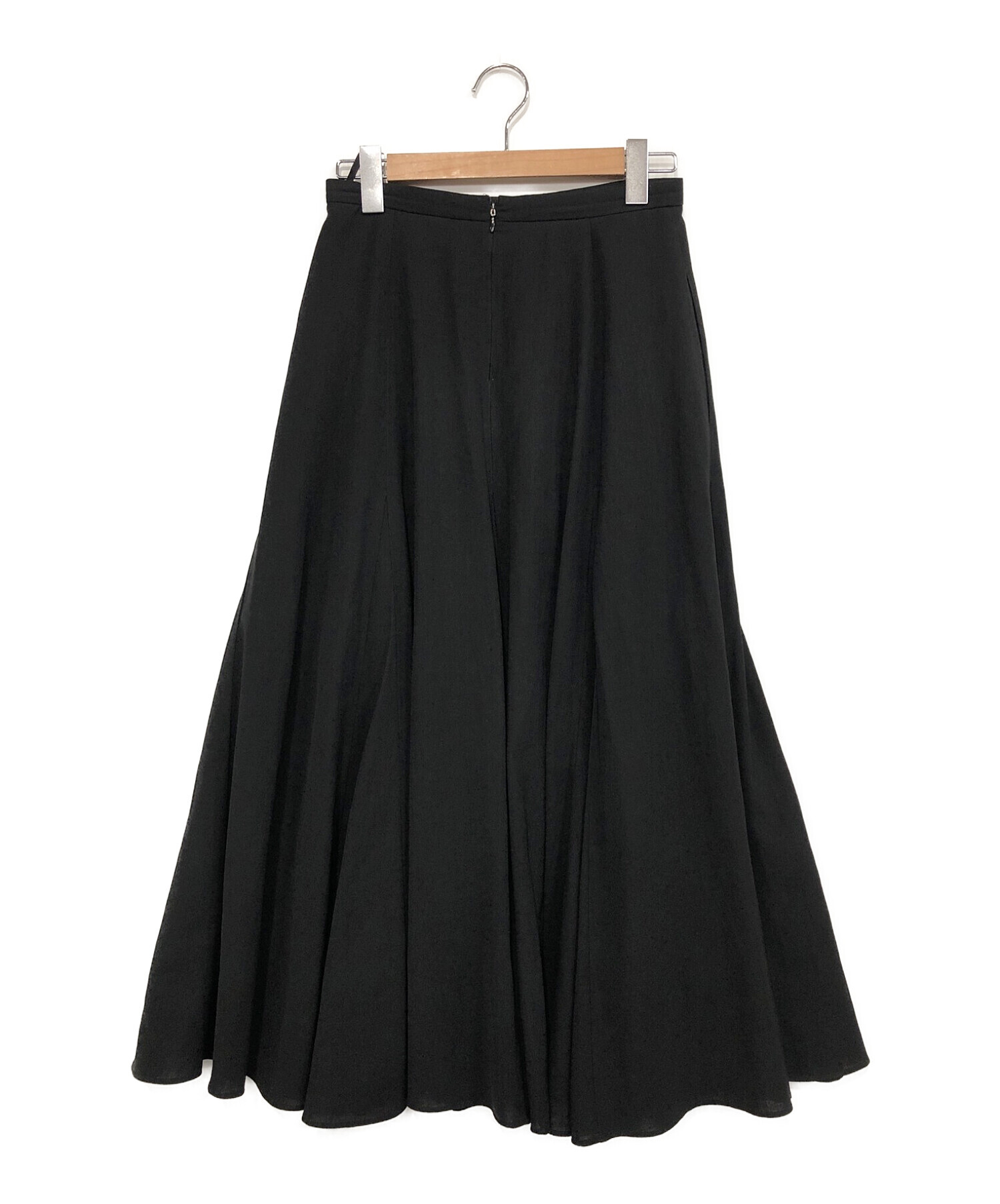 UNITED ARROWS (ユナイテッドアローズ) セミフレア ロングスカート ブラック サイズ:38