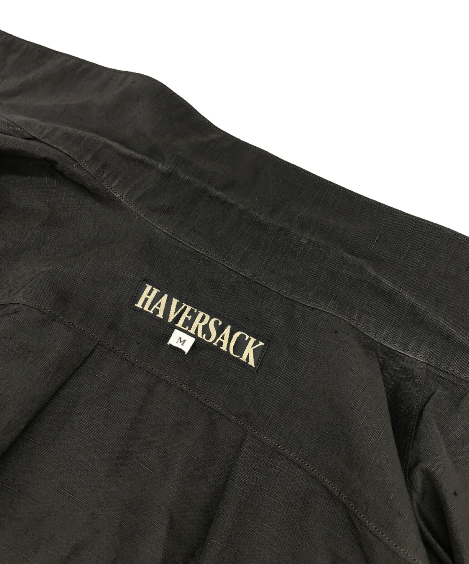 HAVERSACK (ハバーサック) 強撚ポプリン半袖シャツ ブラック サイズ:M