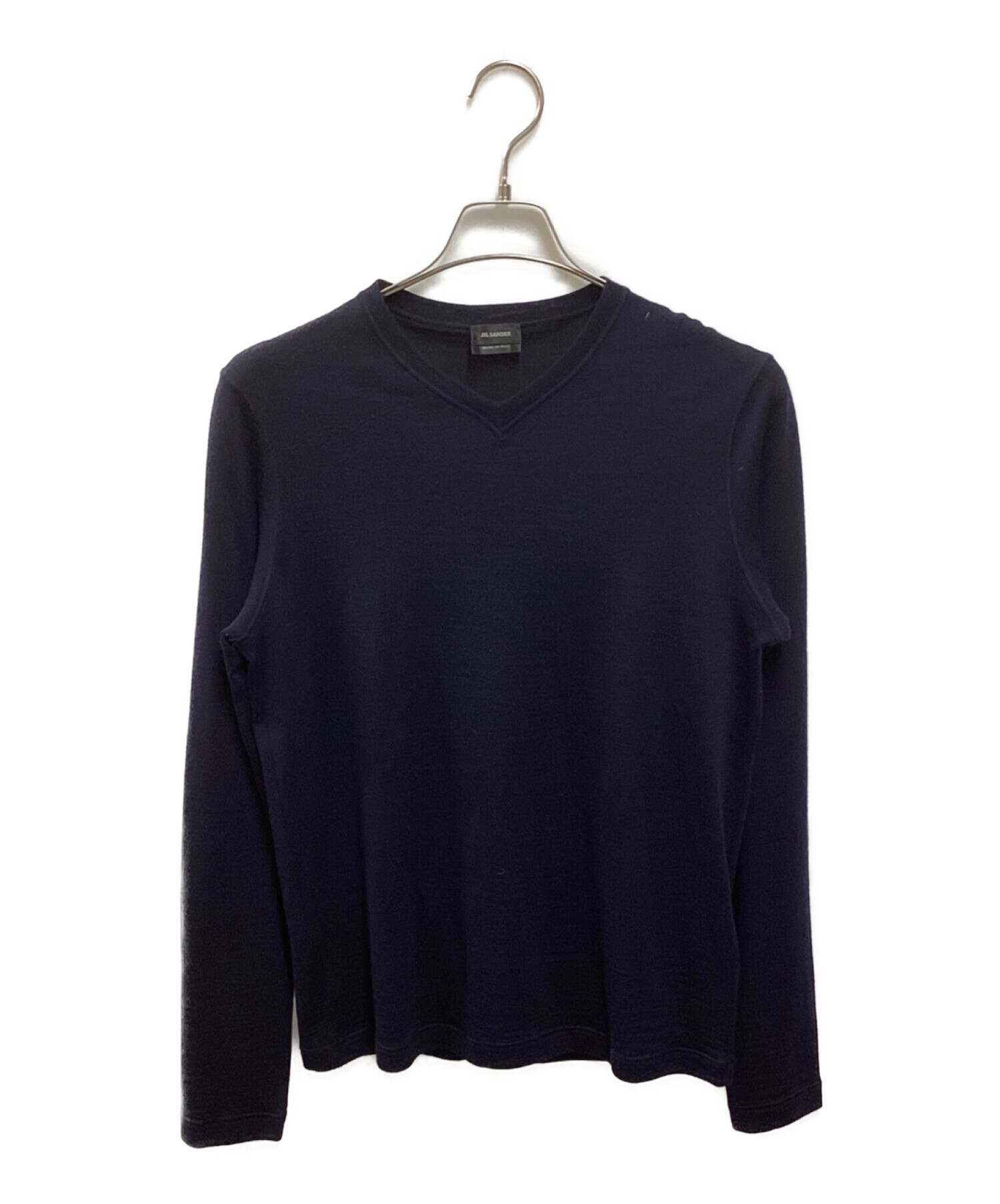 ジルサンダー カシミヤネイビー ハイネック 長袖ニット JIL SANDER ジルサンダー タートルネック セーター カシミヤ ネイビー