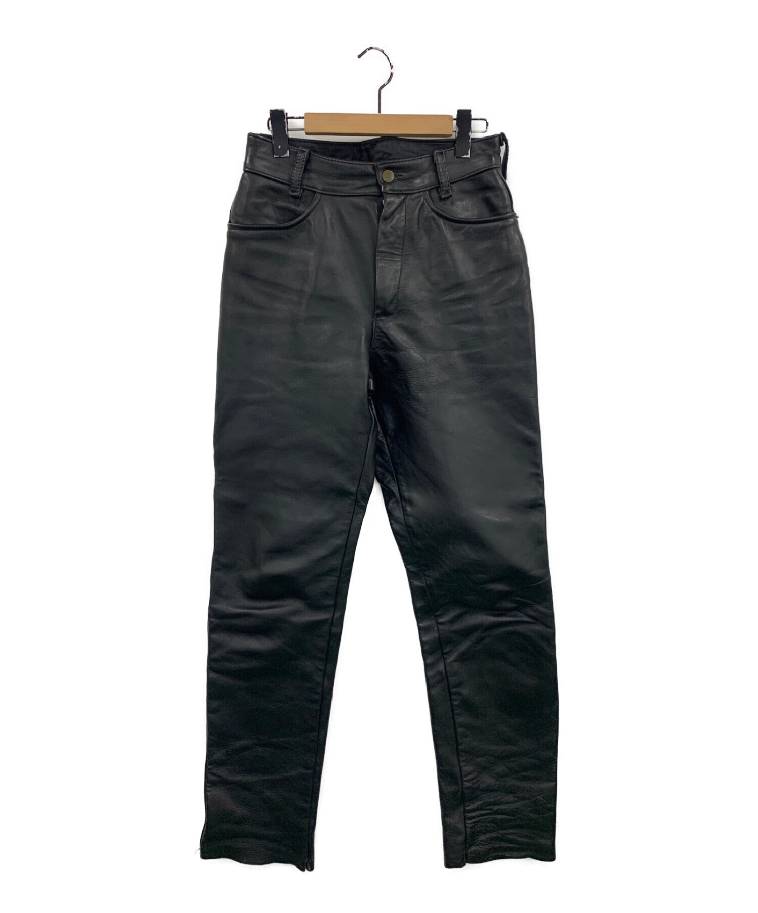 中古・古着通販】VANSON (バンソン) レザーパンツ ブラック サイズ:W30 