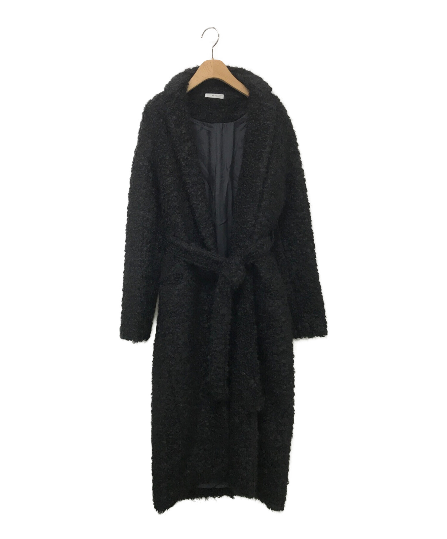 中古・古着通販】REYC (リック) モヘアシャギーコート ブラック サイズ 