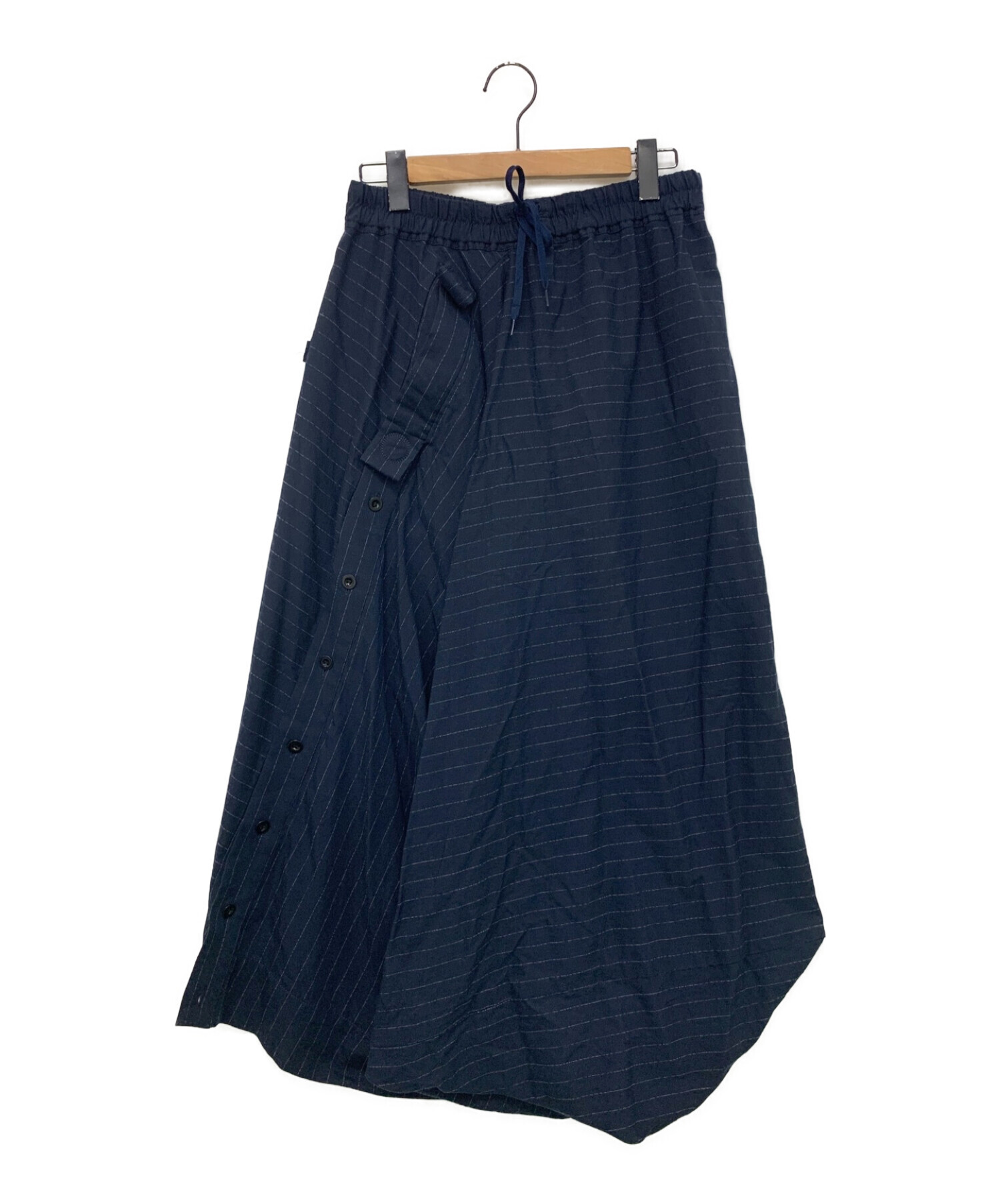 BERNHARD WILLHELM (ベルンハルト ウィルヘルム) 変形スカート ネイビー サイズ:XS