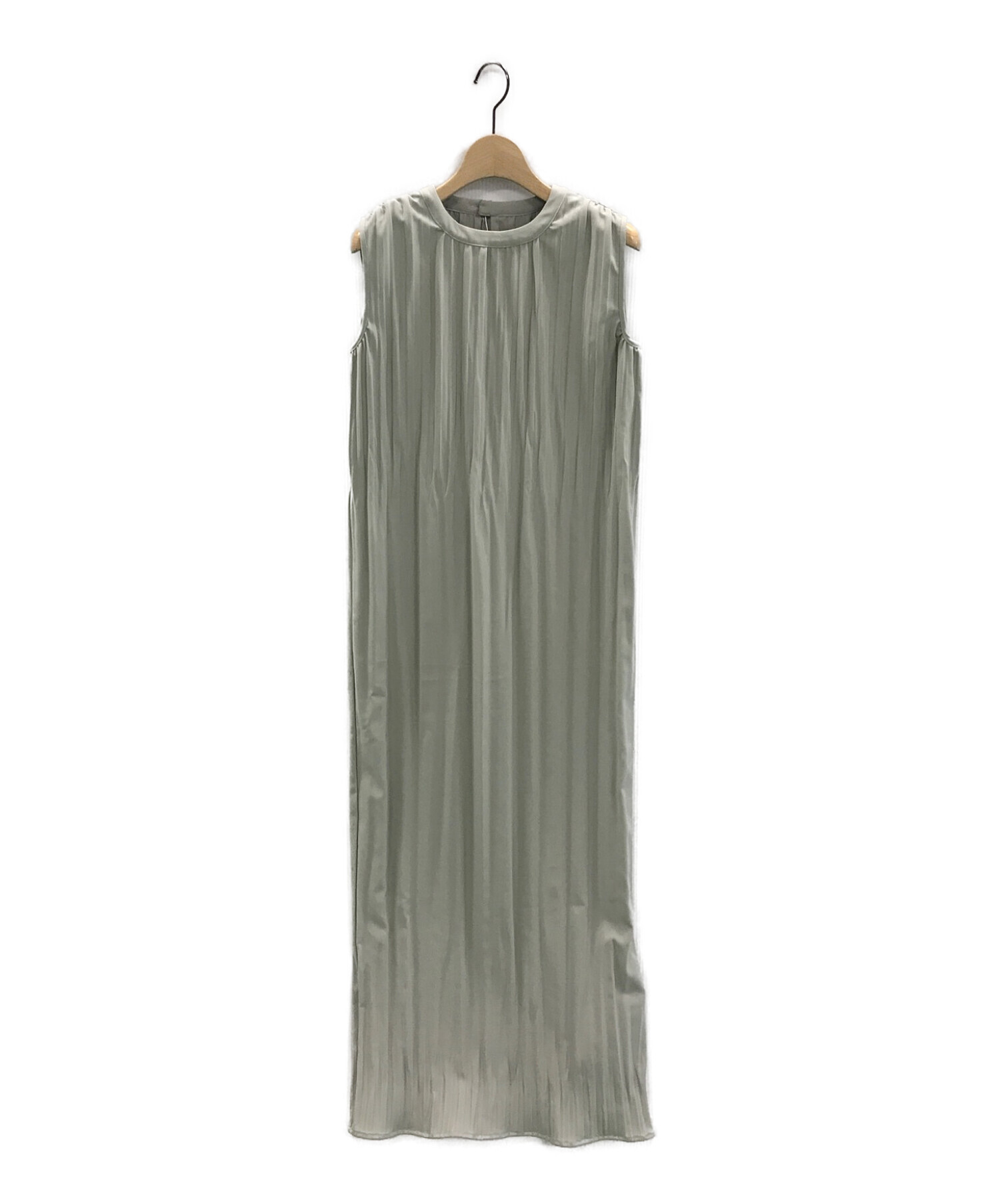 L'Or (ロル) Belted Pleats Dress ライトグリーン サイズ:F 未使用品