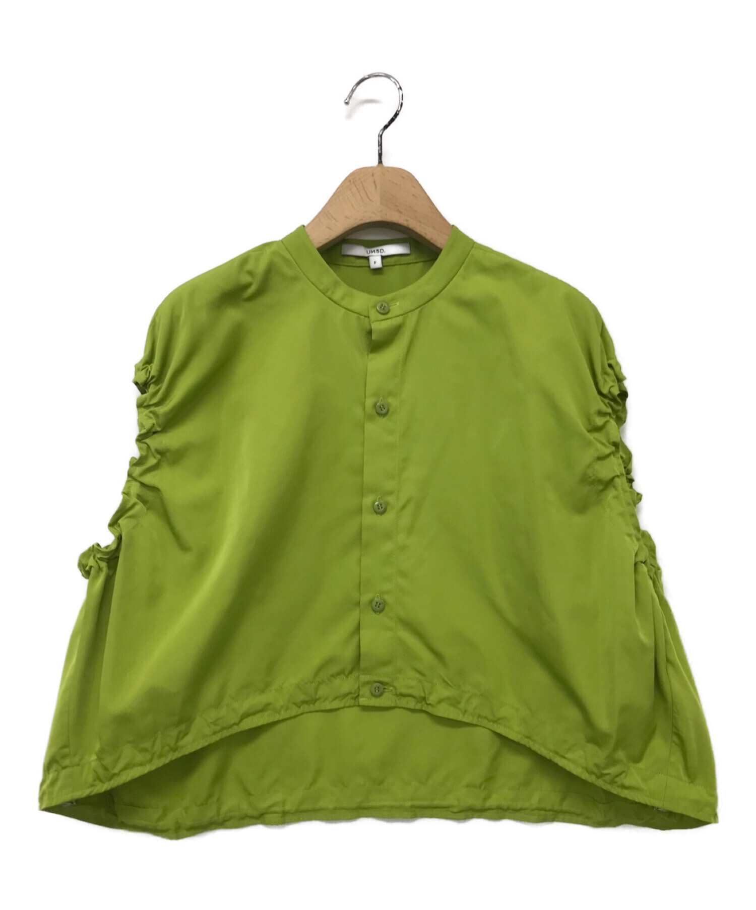 UN3D. (アンスリード) ショートギャザーシャツ ライトグリーン サイズ:F